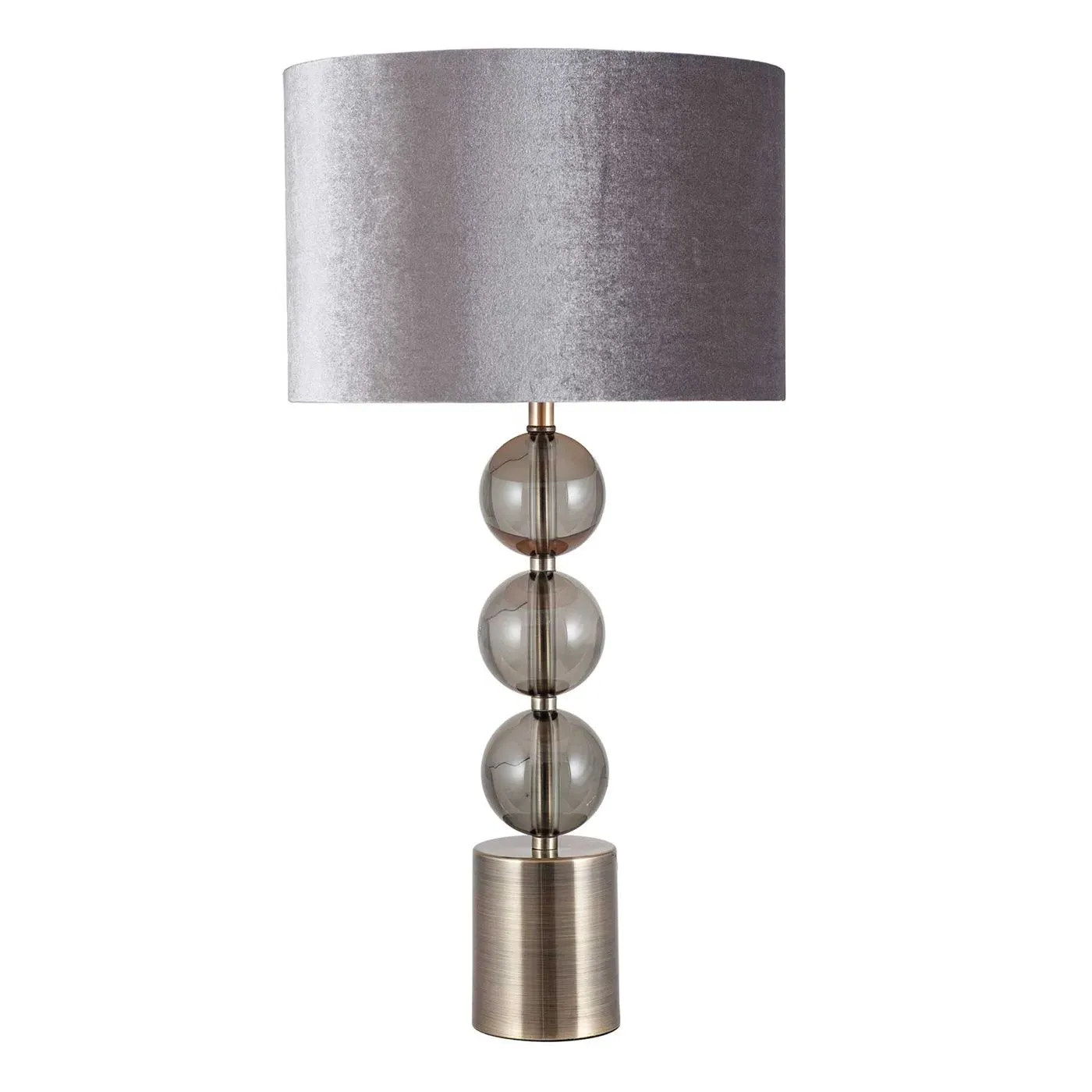 Smoked Glass Table Lamp - Smoke