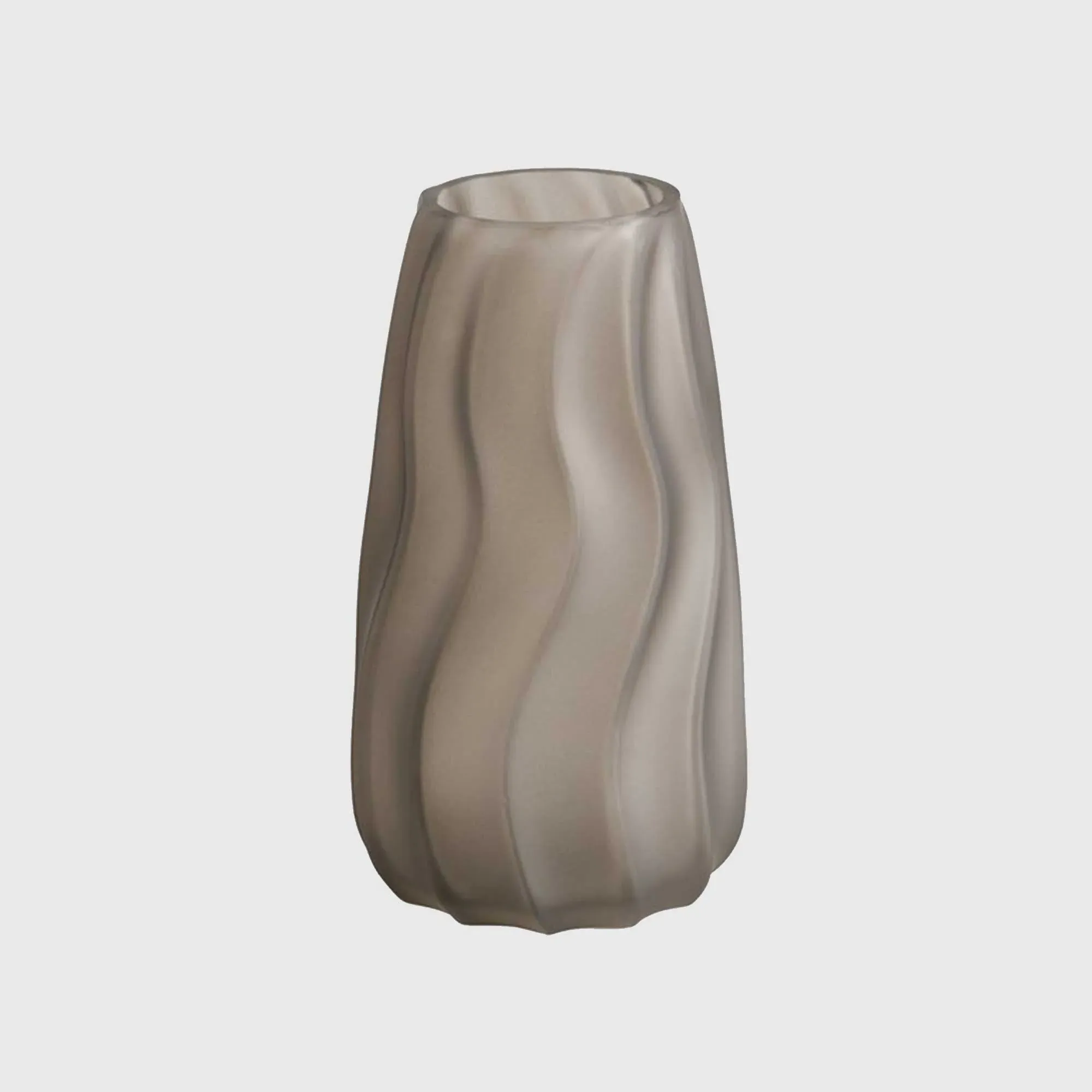 Smokey Wave Vase - Grey, Glass image