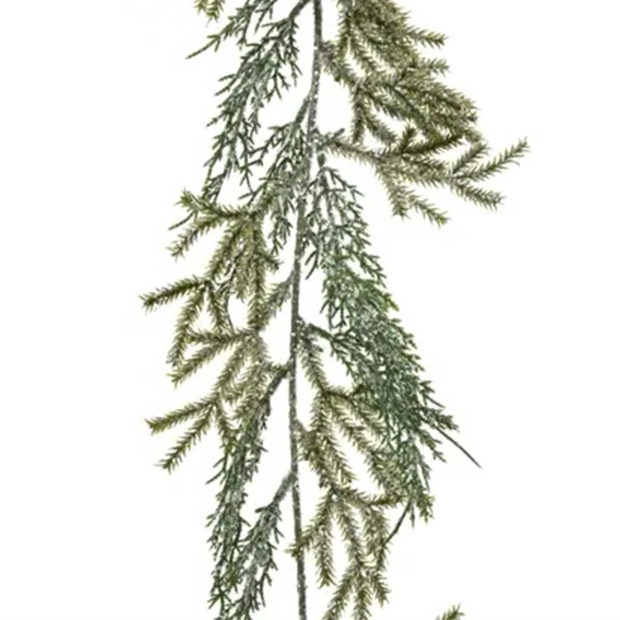 Snowy Glitter Garland - Green, Plastic image