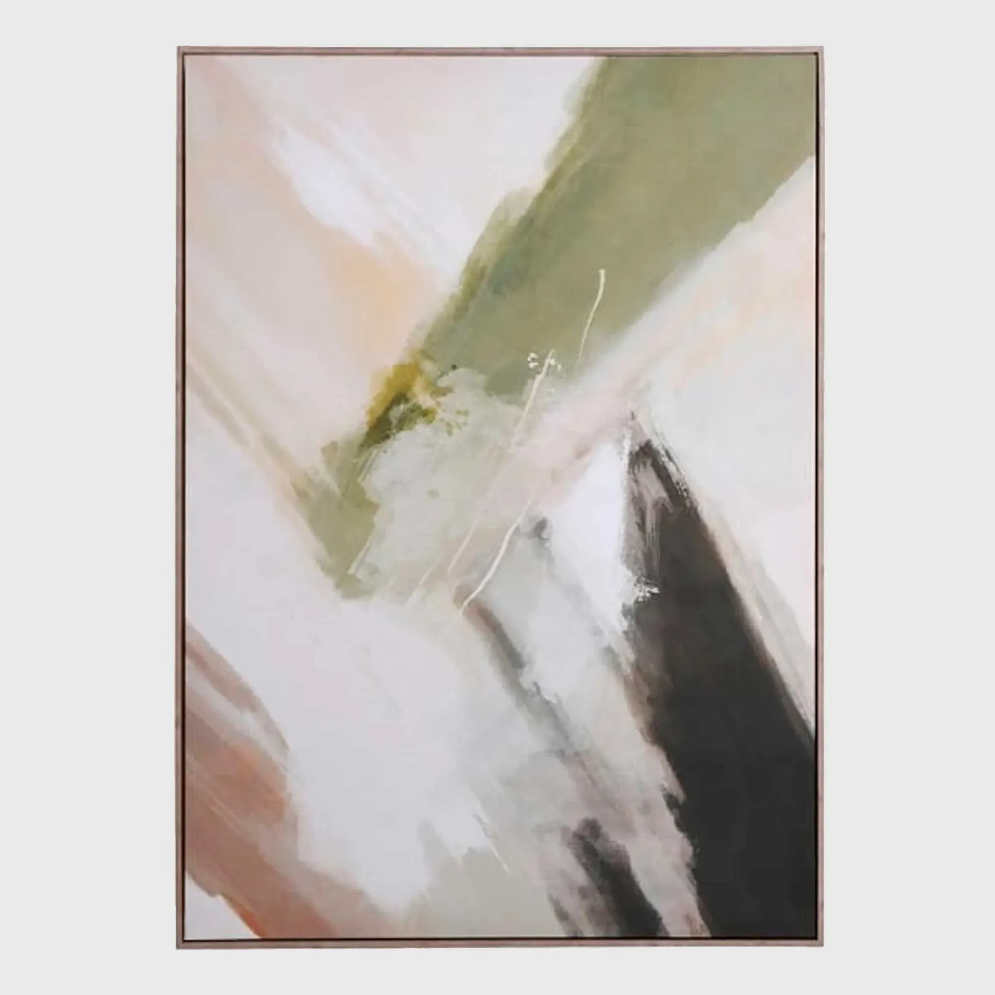 Soft Abstract Square Canvas Print - Canvas, Pine