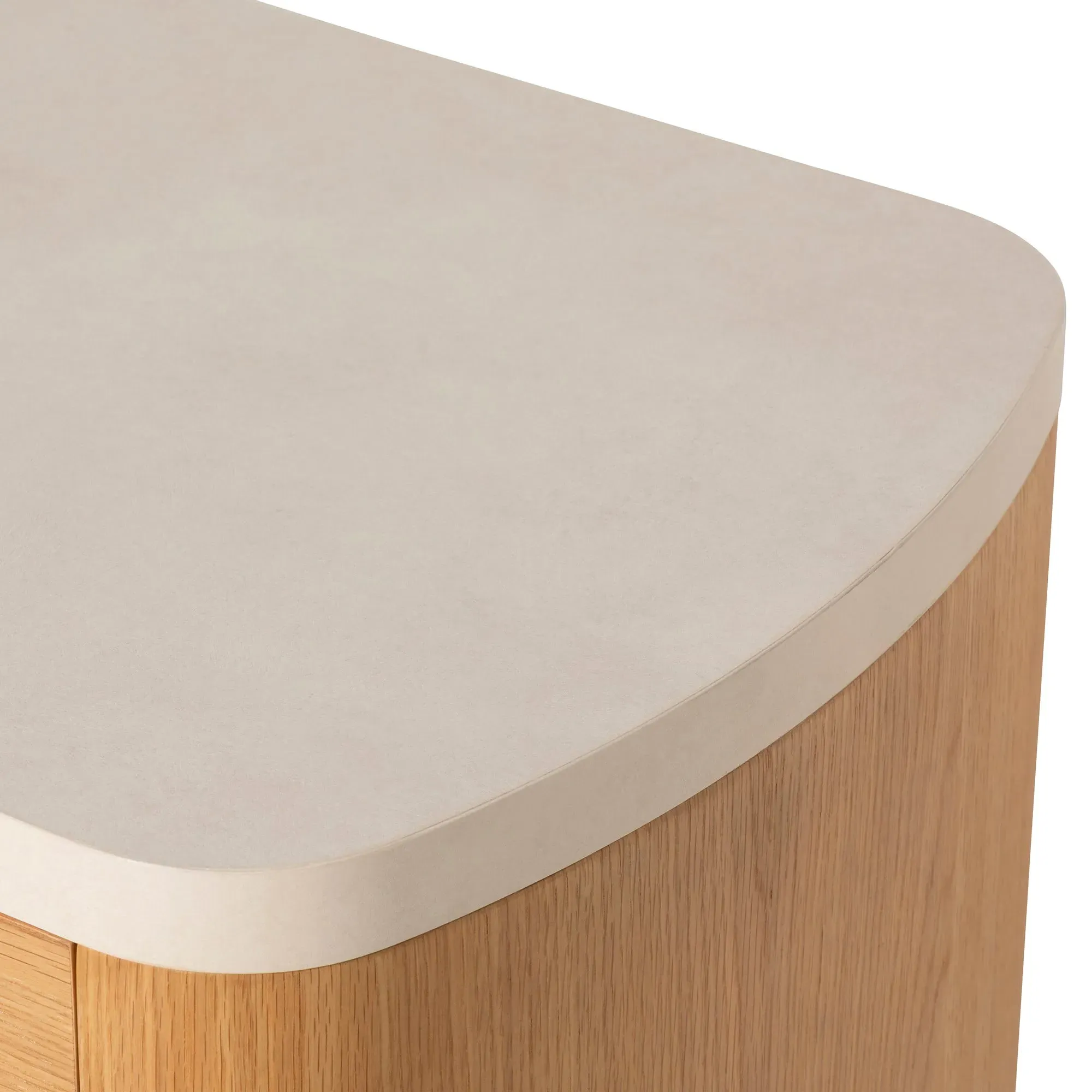 Soma Curved Sideboard - Neutral, Oak Veneer