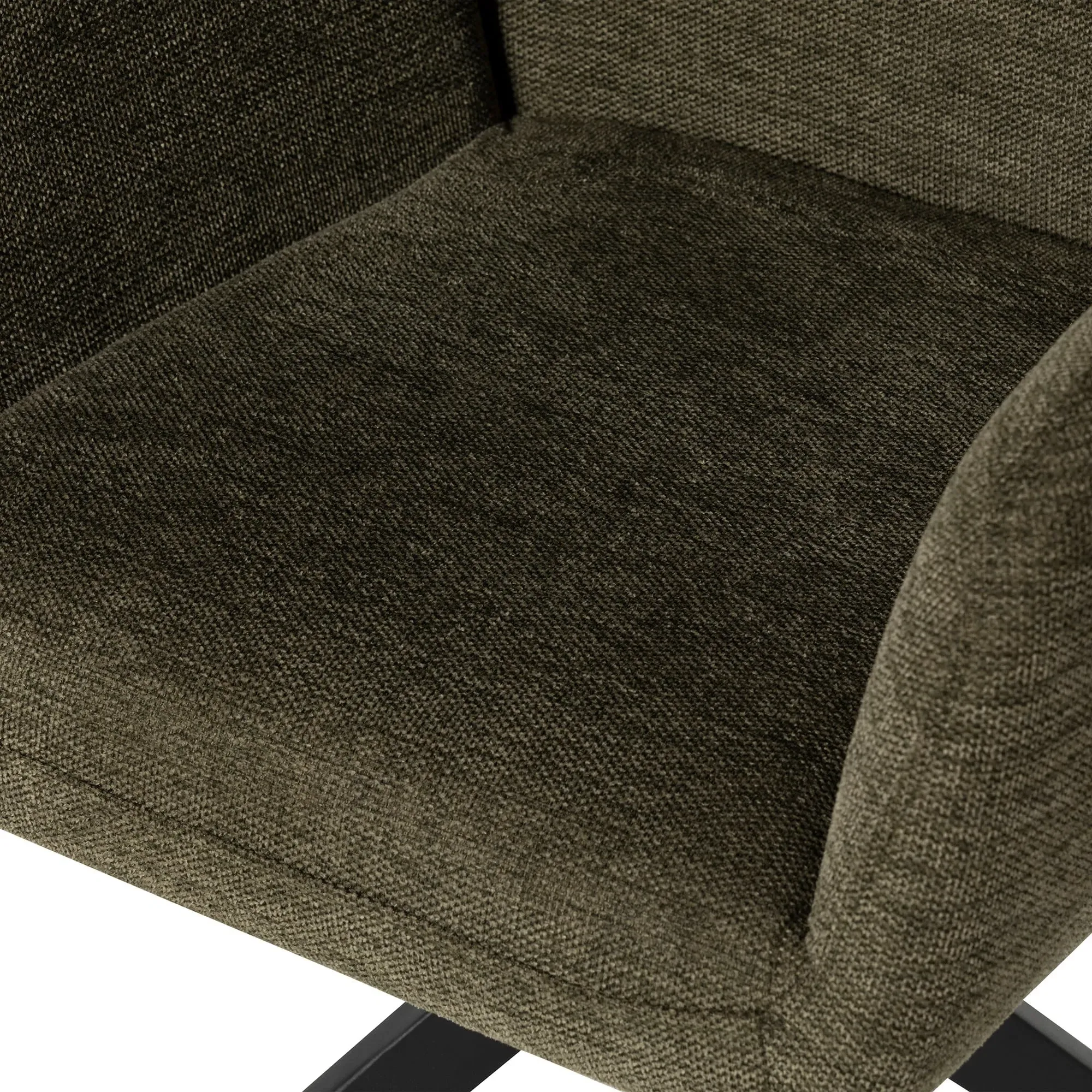 Sorelle Swivel Dining Chair with Arms - Green, Fabric