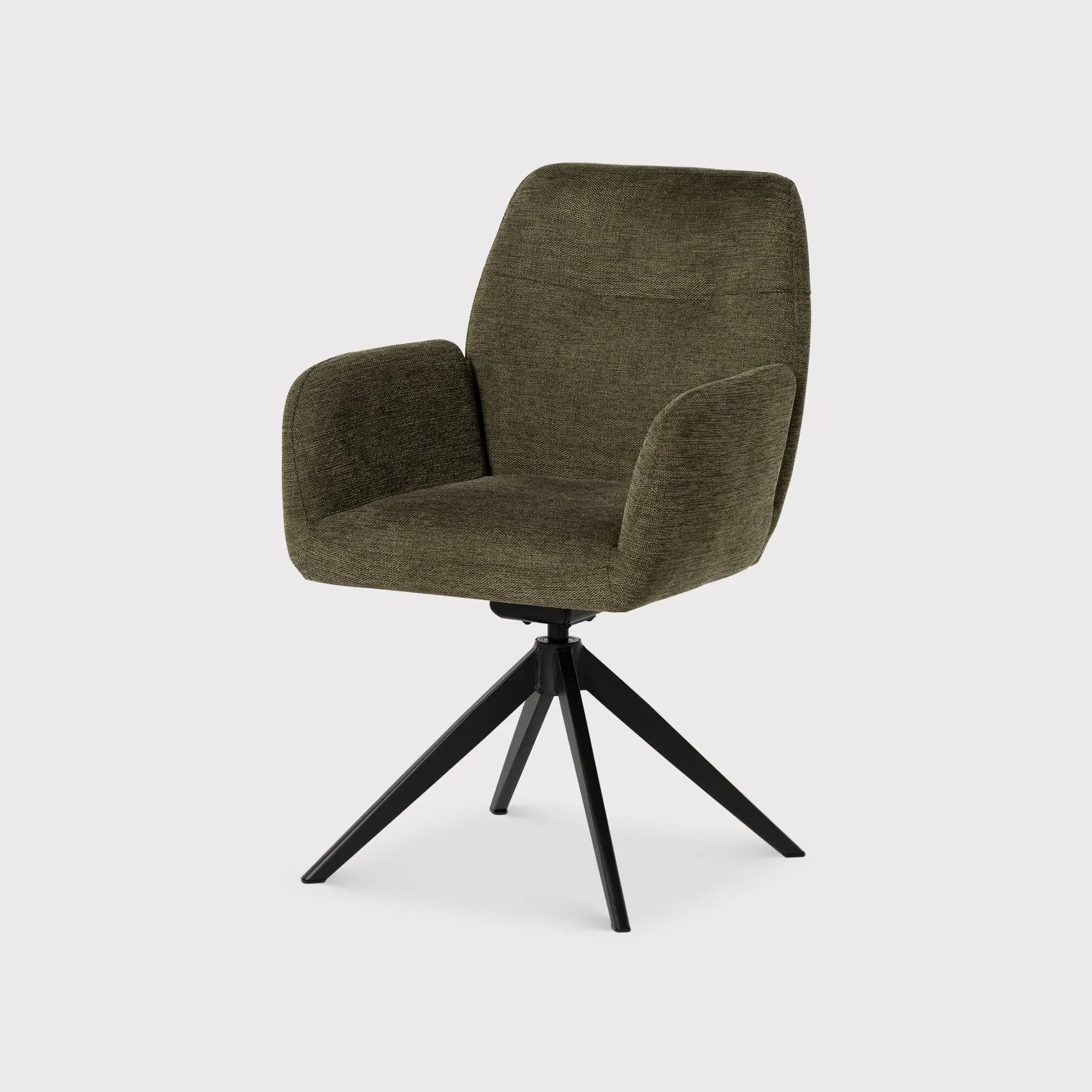 Sorelle Swivel Dining Chair with Arms - Green, Fabric
