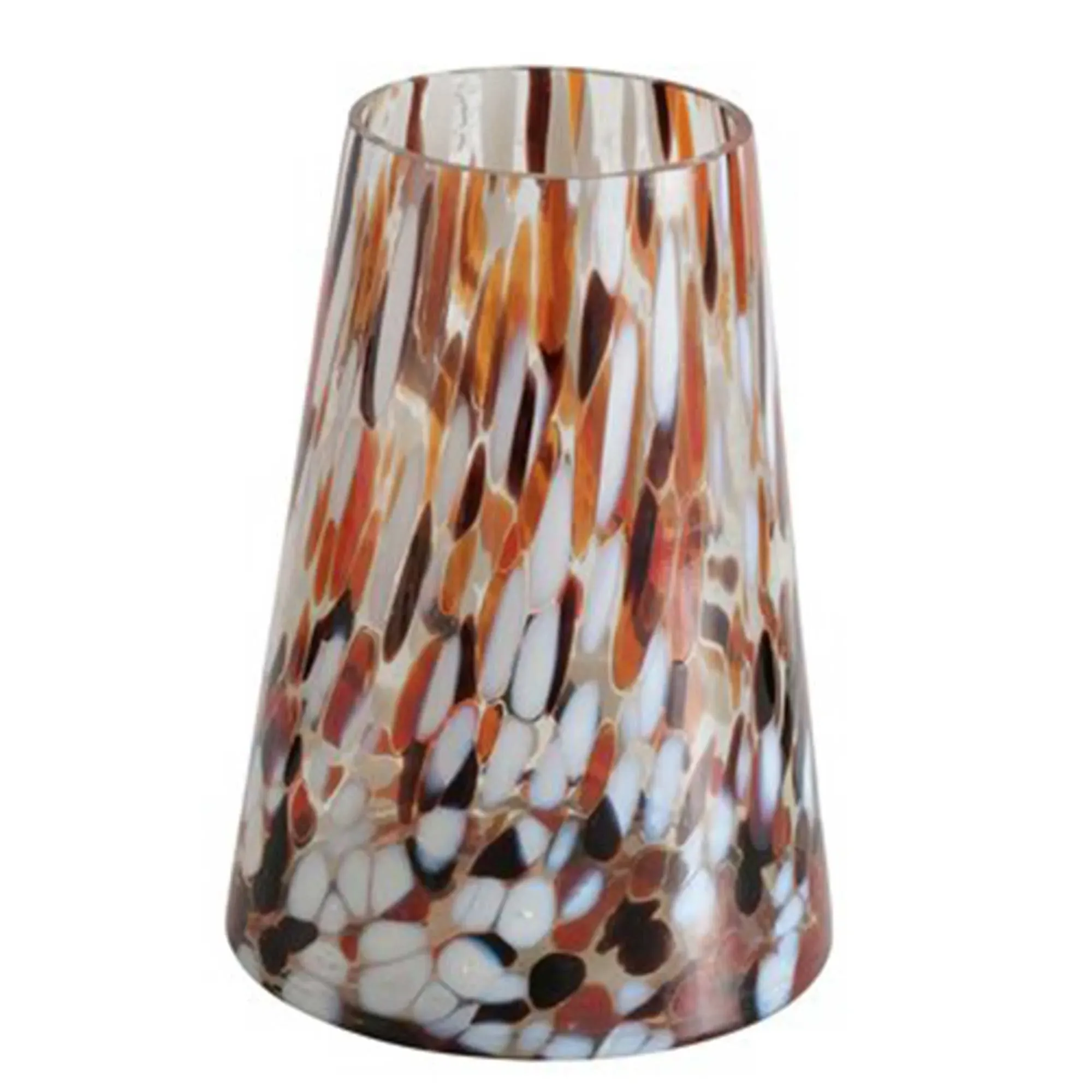Speckled Glass Vase - Brown