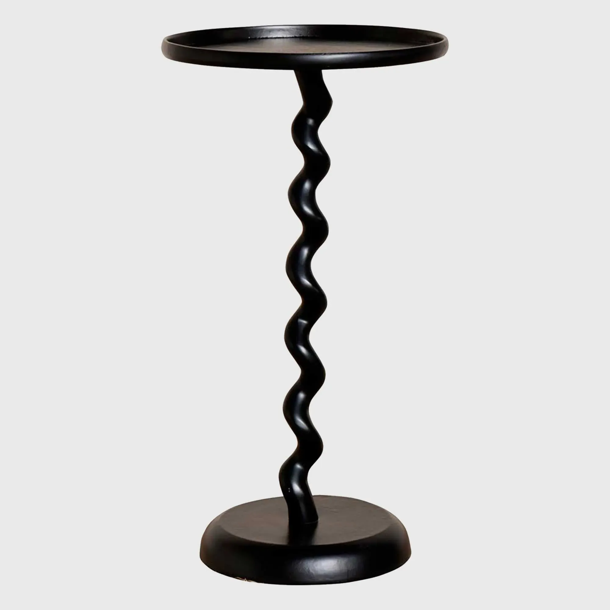 Spindle Round Side Table - Black, Metal image