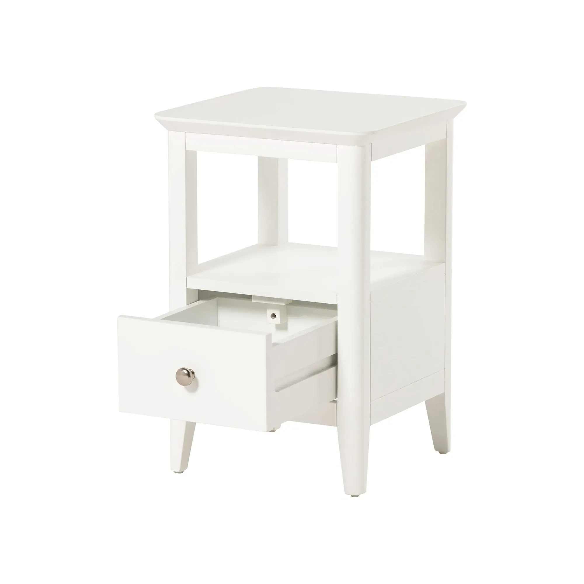 Springwell 1 Drawer Chest - White, Acacia Wood