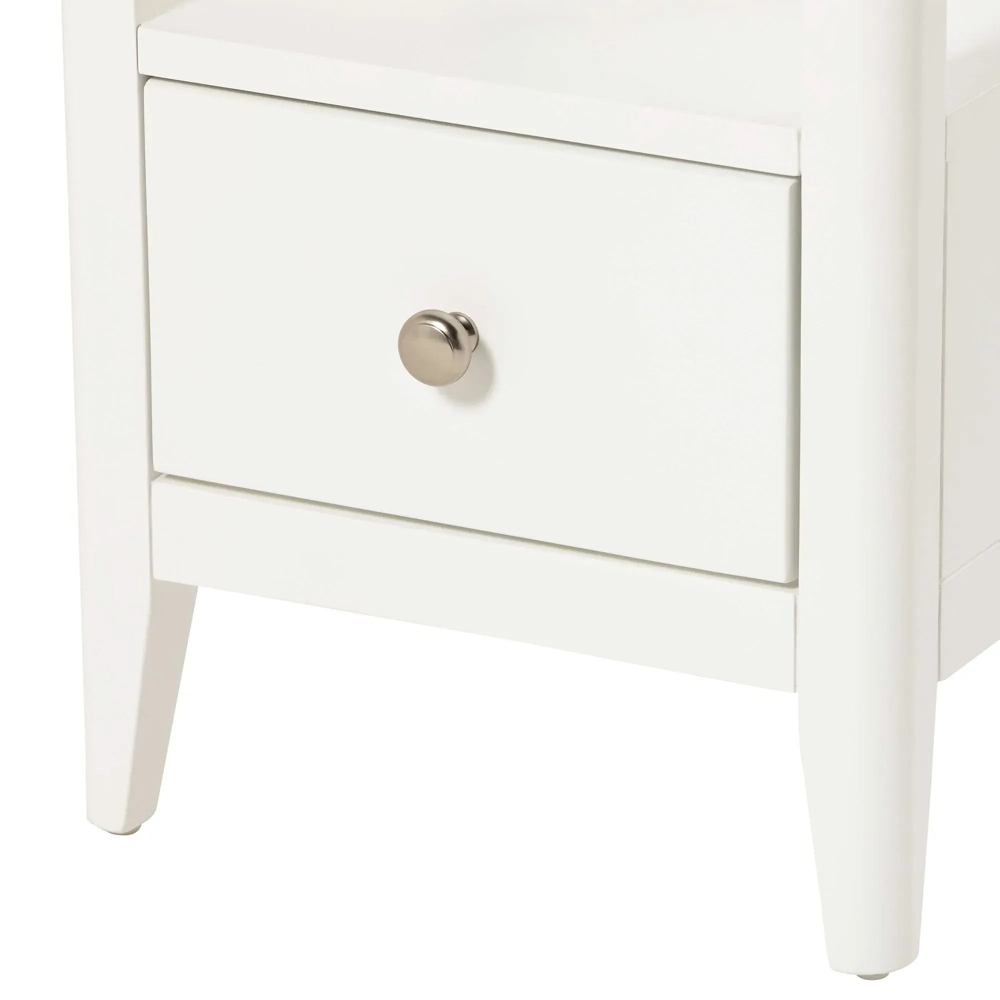 Springwell 1 Drawer Chest - White, Acacia Wood