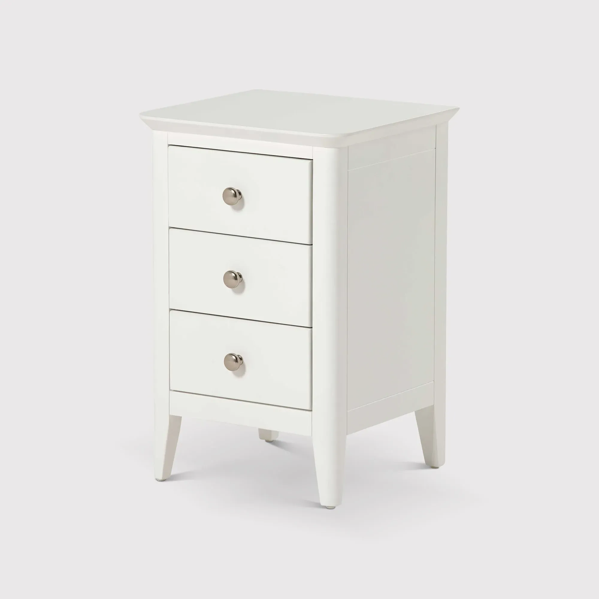 Springwell 3 Drawer Bedside Table - White, Wood image