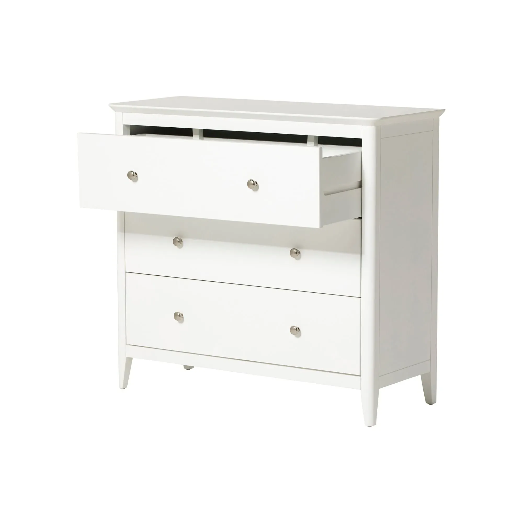Springwell 3 Drawer Chest - White, Acacia Wood