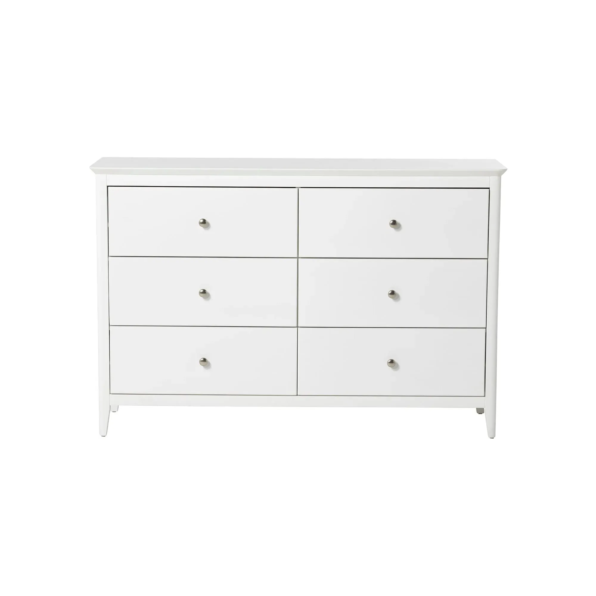 Springwell 6 Drawer Chest - White, Acacia Wood
