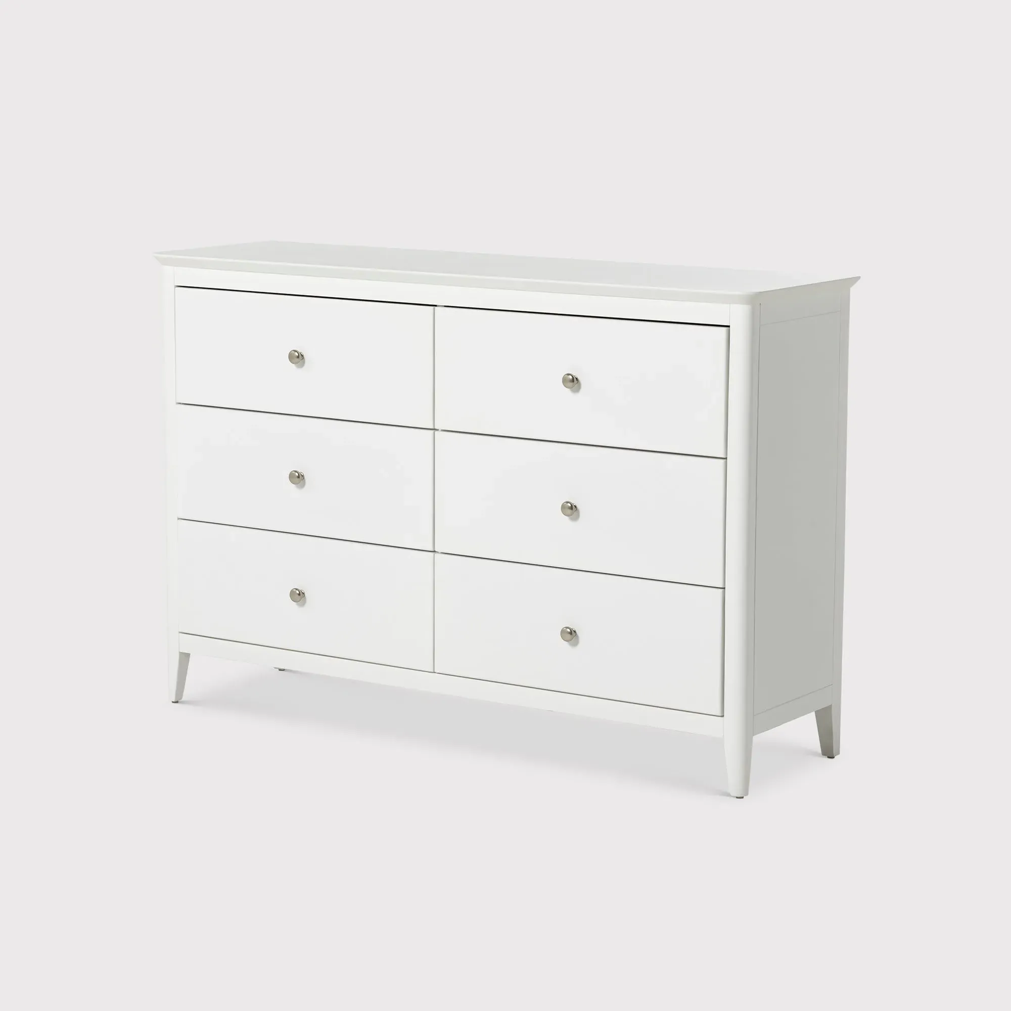 Springwell 6 Drawer Chest - White, Acacia Wood