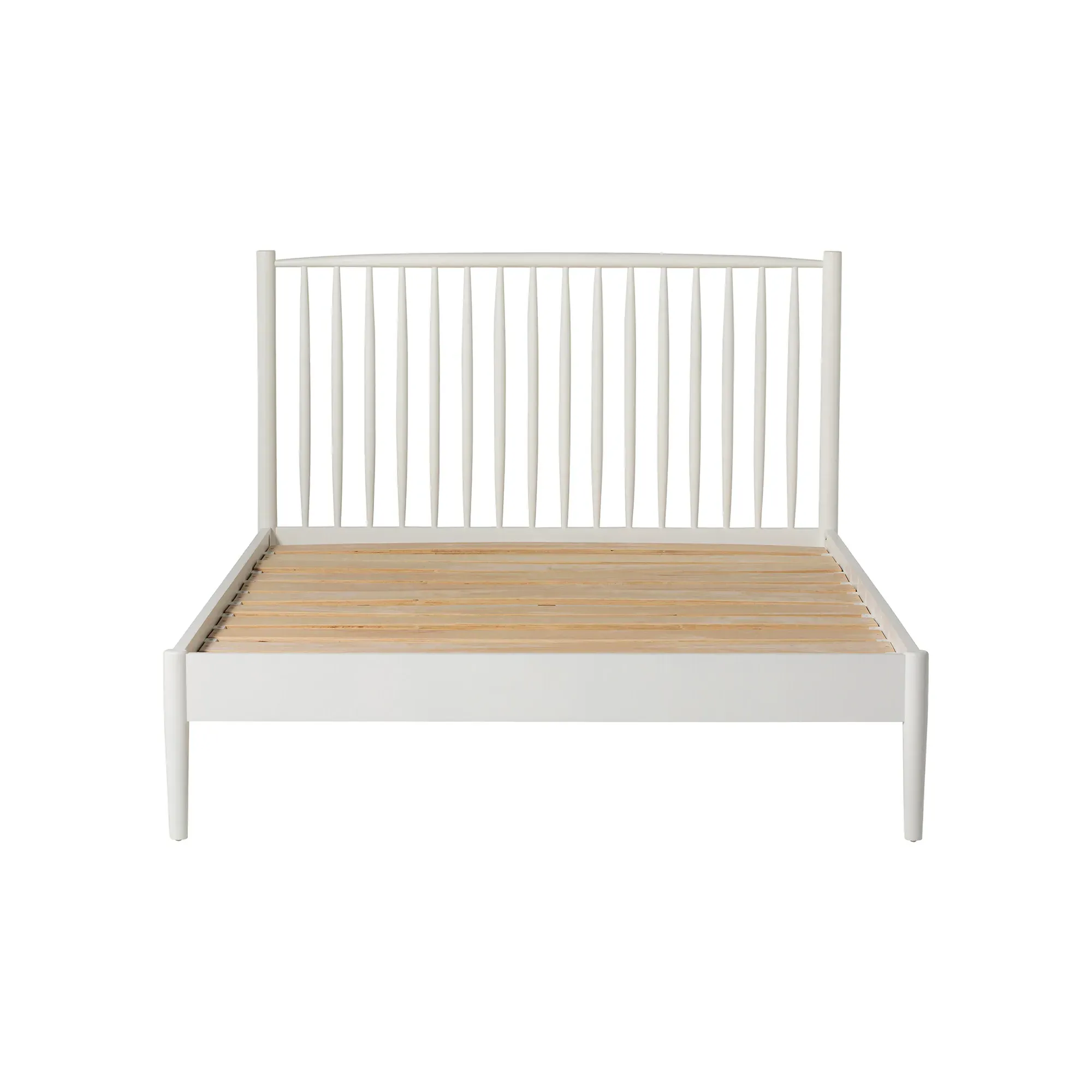 Springwell King Size Bed Frame - White, Acacia Wood