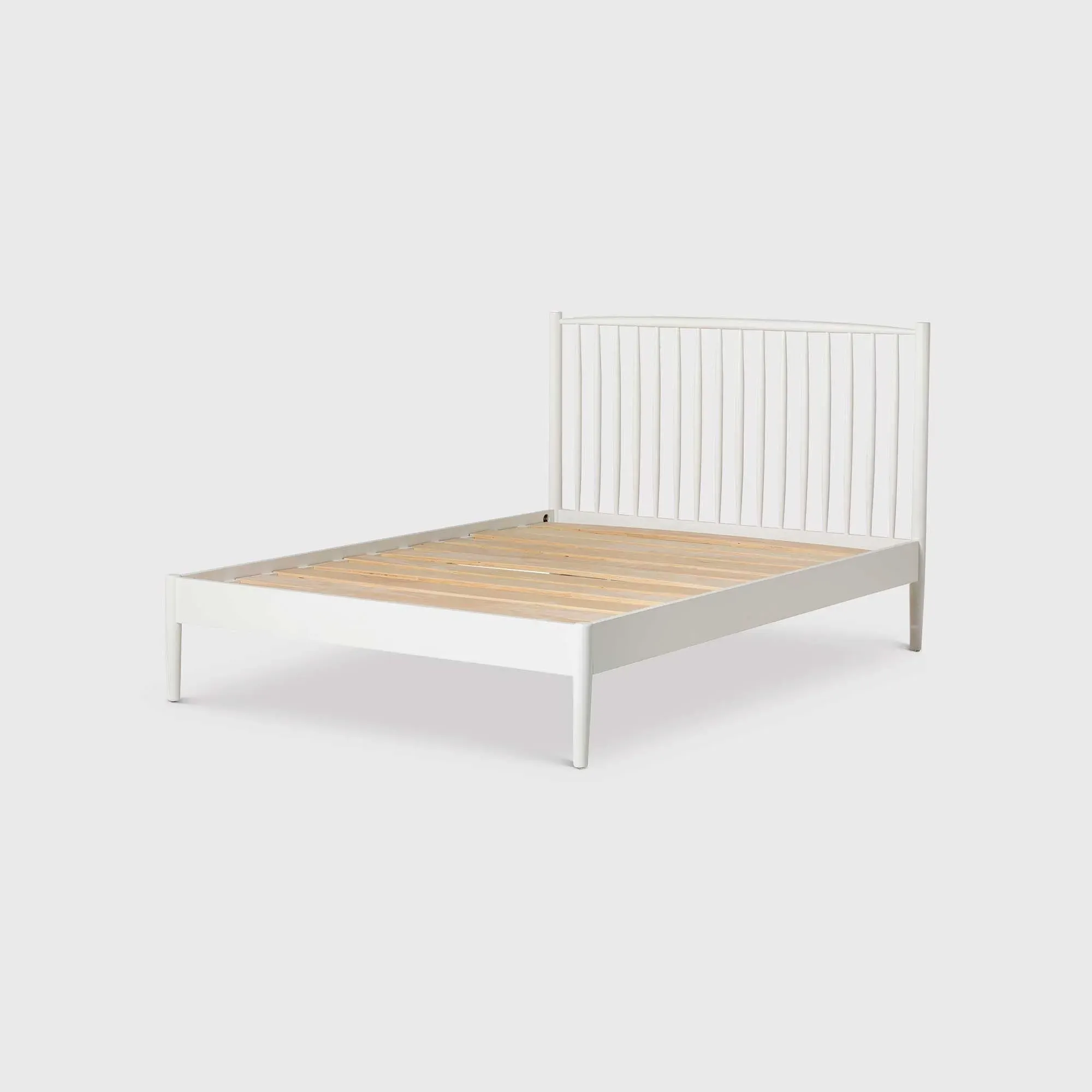 Springwell King Size Bed Frame - White, Acacia Wood image