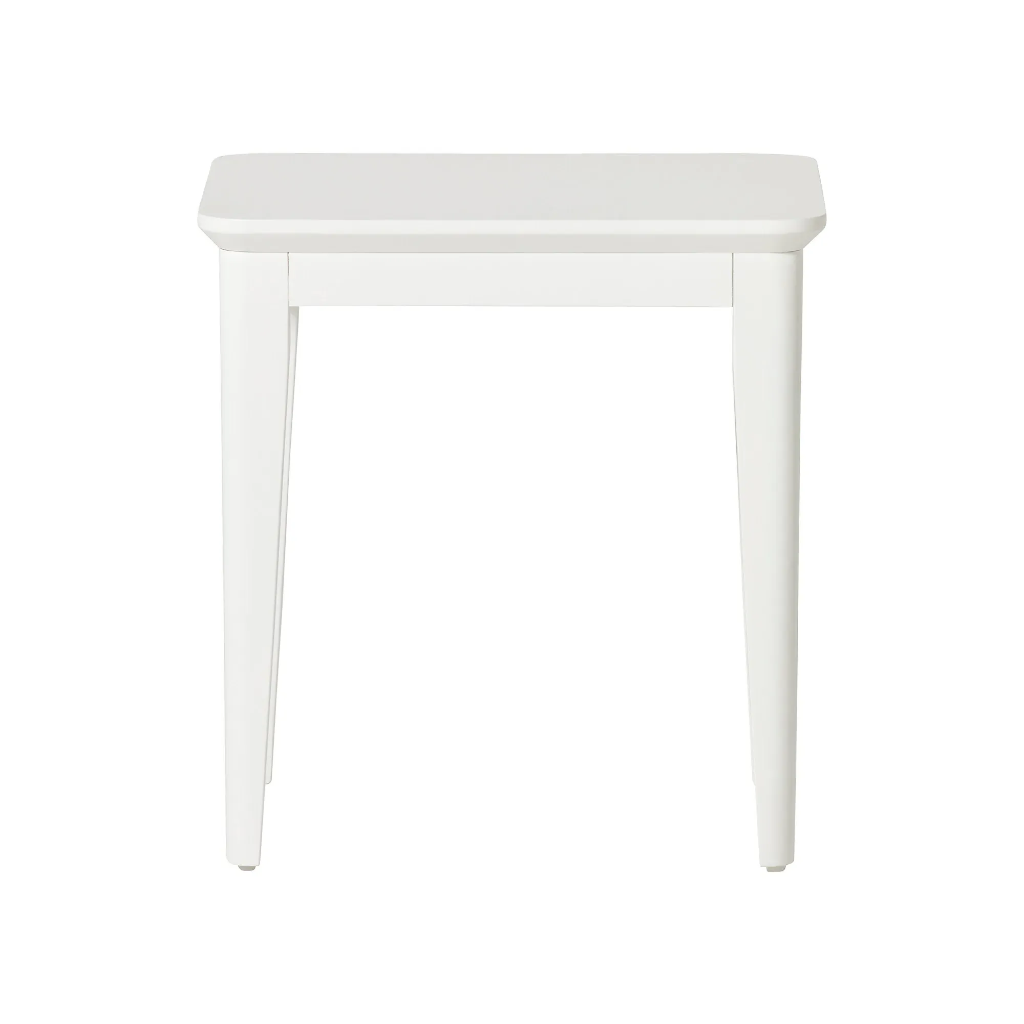 Springwell Stool - White, Acacia Wood