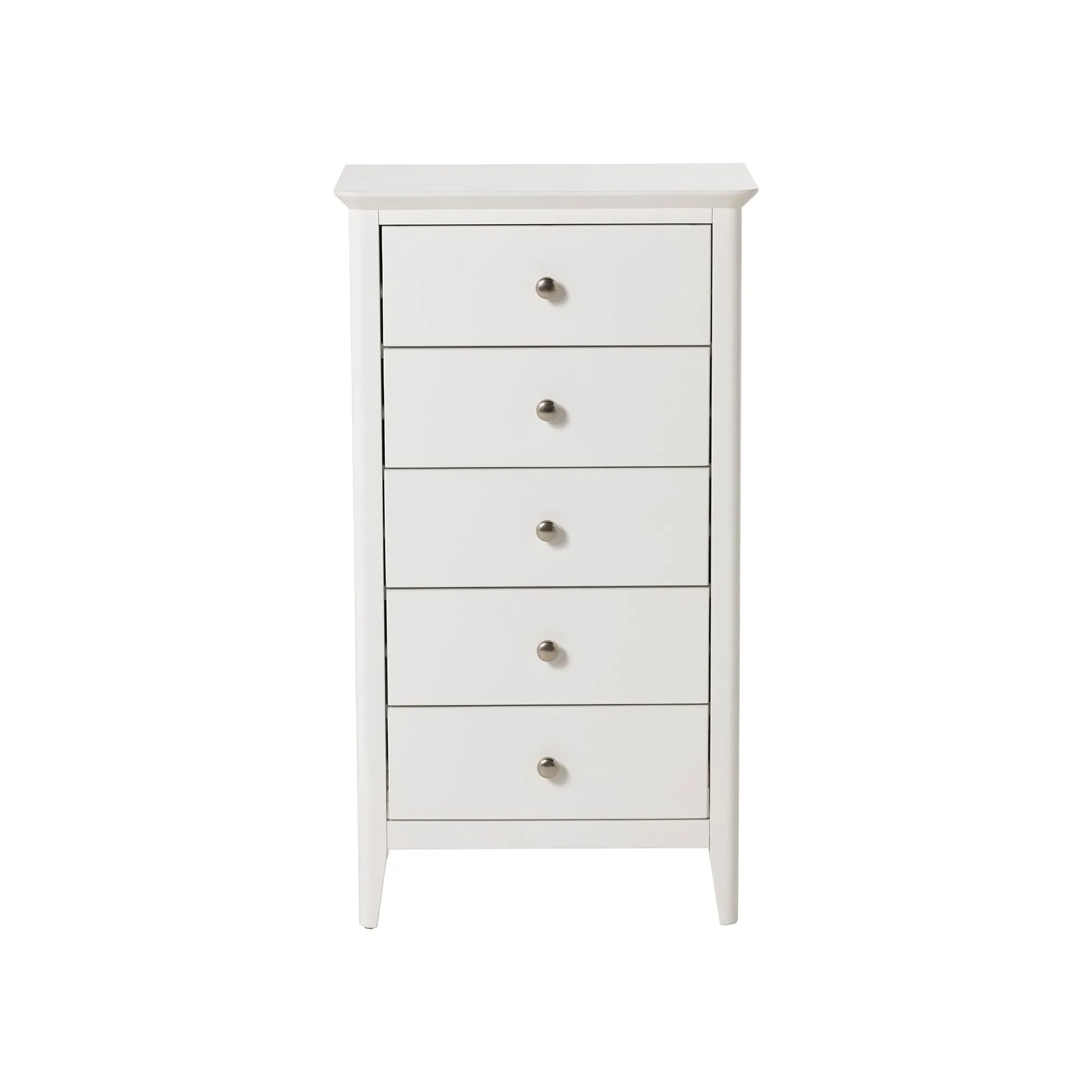 Springwell Tallboy Chest - White, Acacia Wood