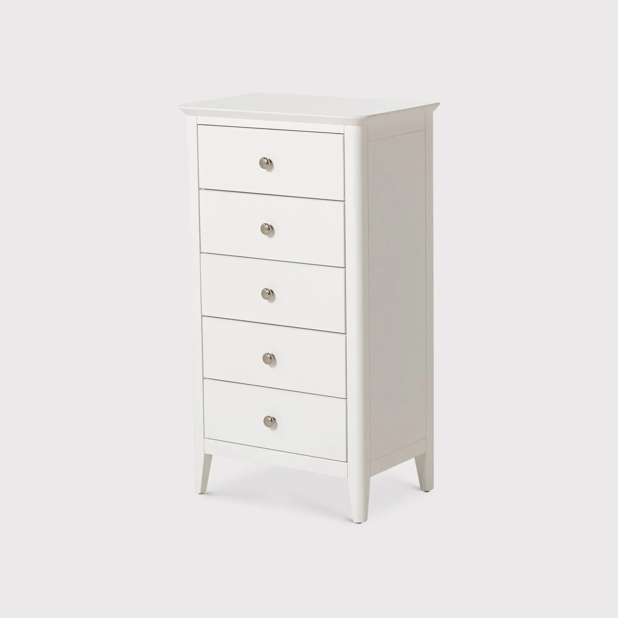 Springwell Tallboy Chest - White, Acacia Wood