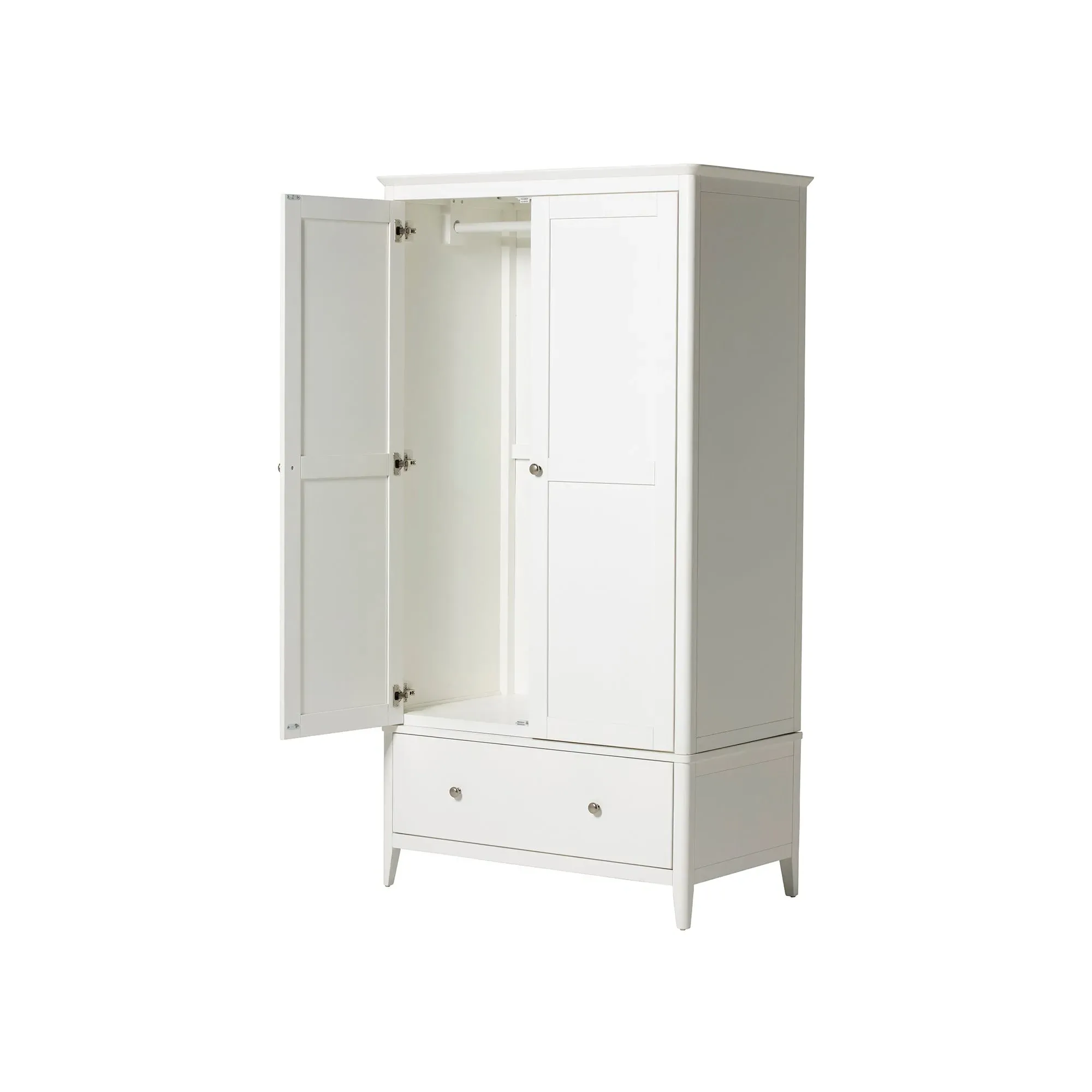 Springwell Wardrobe - White, Acacia Wood