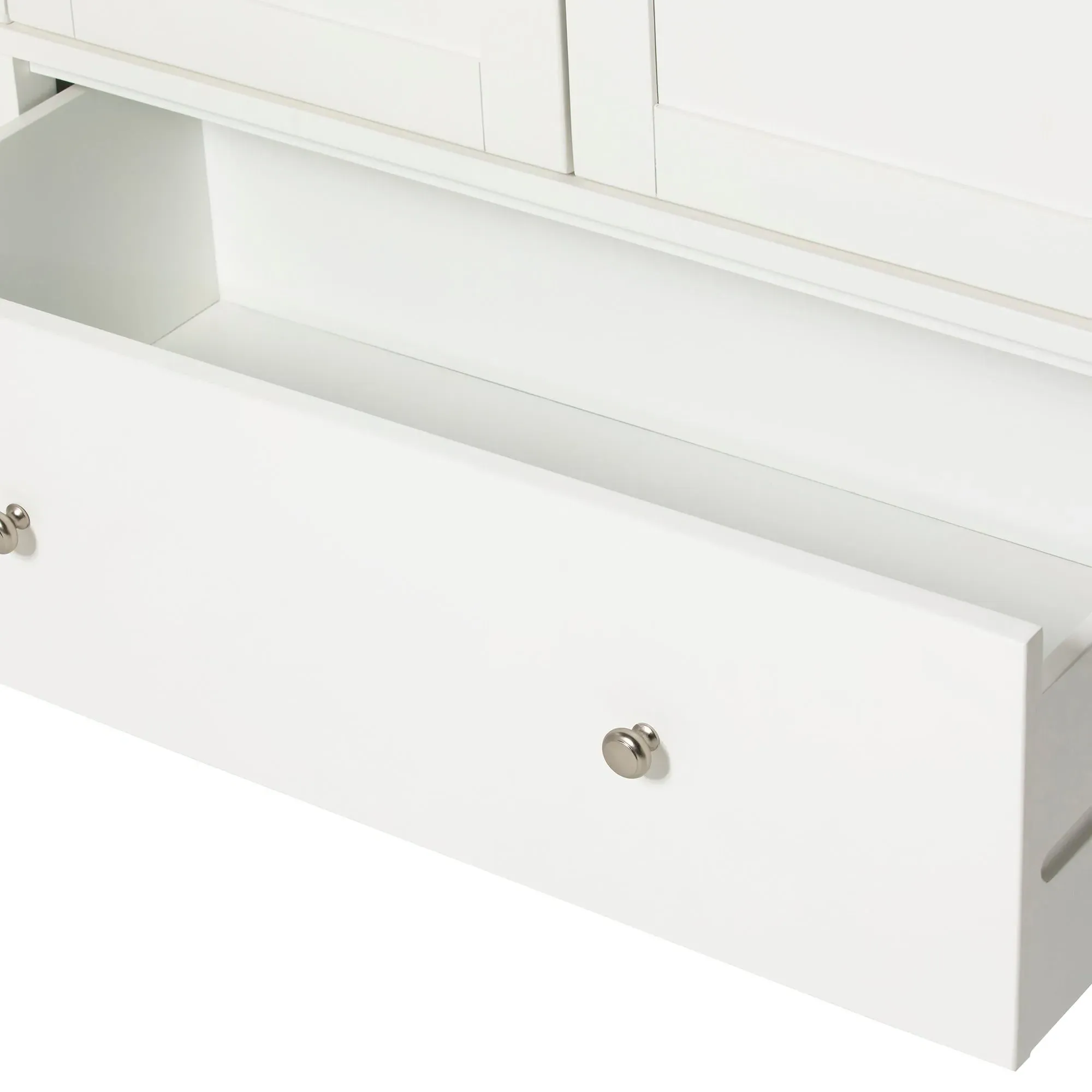 Springwell Wardrobe - White, Acacia Wood