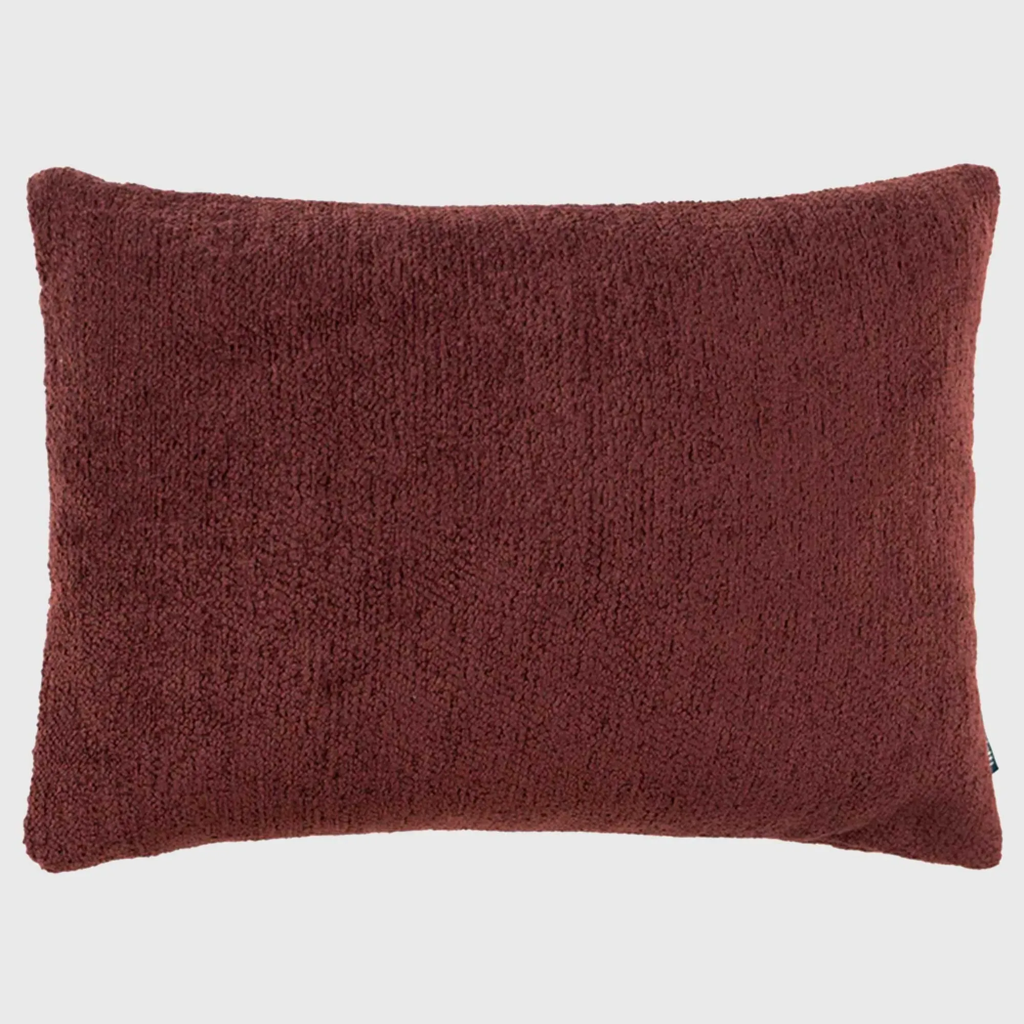 Square Boucle Cushion - Burgundy, Polyester image