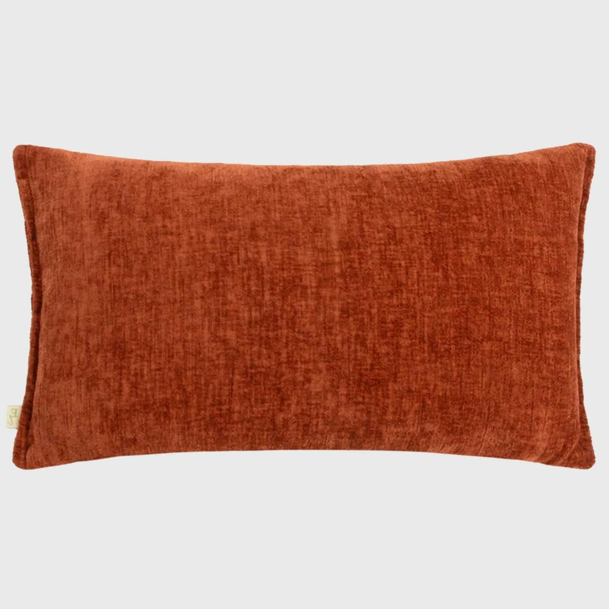 Square Chenille Cushion - Burnt Orange, Polyester image