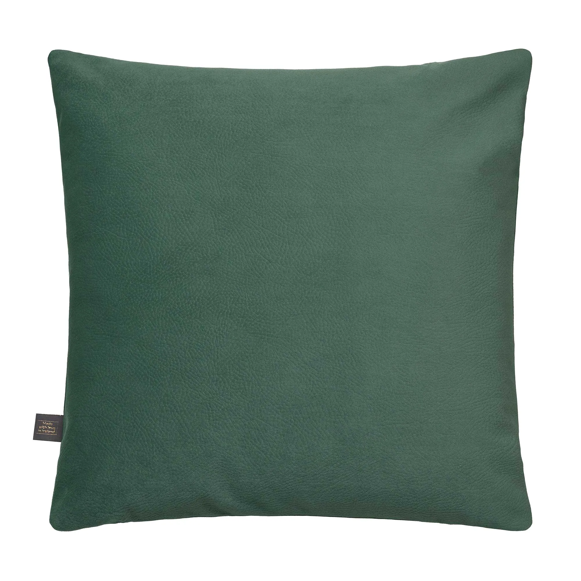 Square Faux Suede Cushion - Green, Polyester