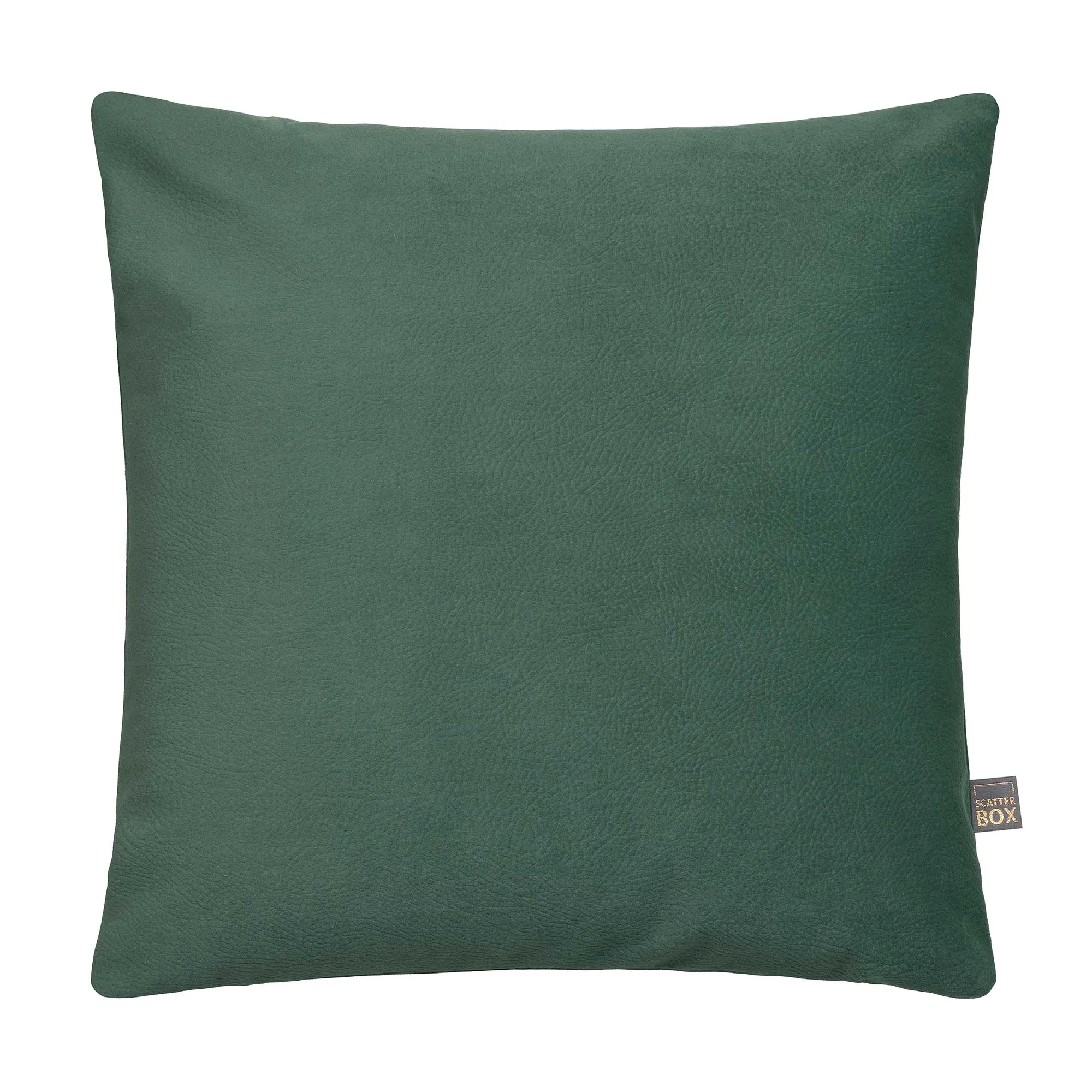 Square Faux Suede Cushion - Green, Polyester image