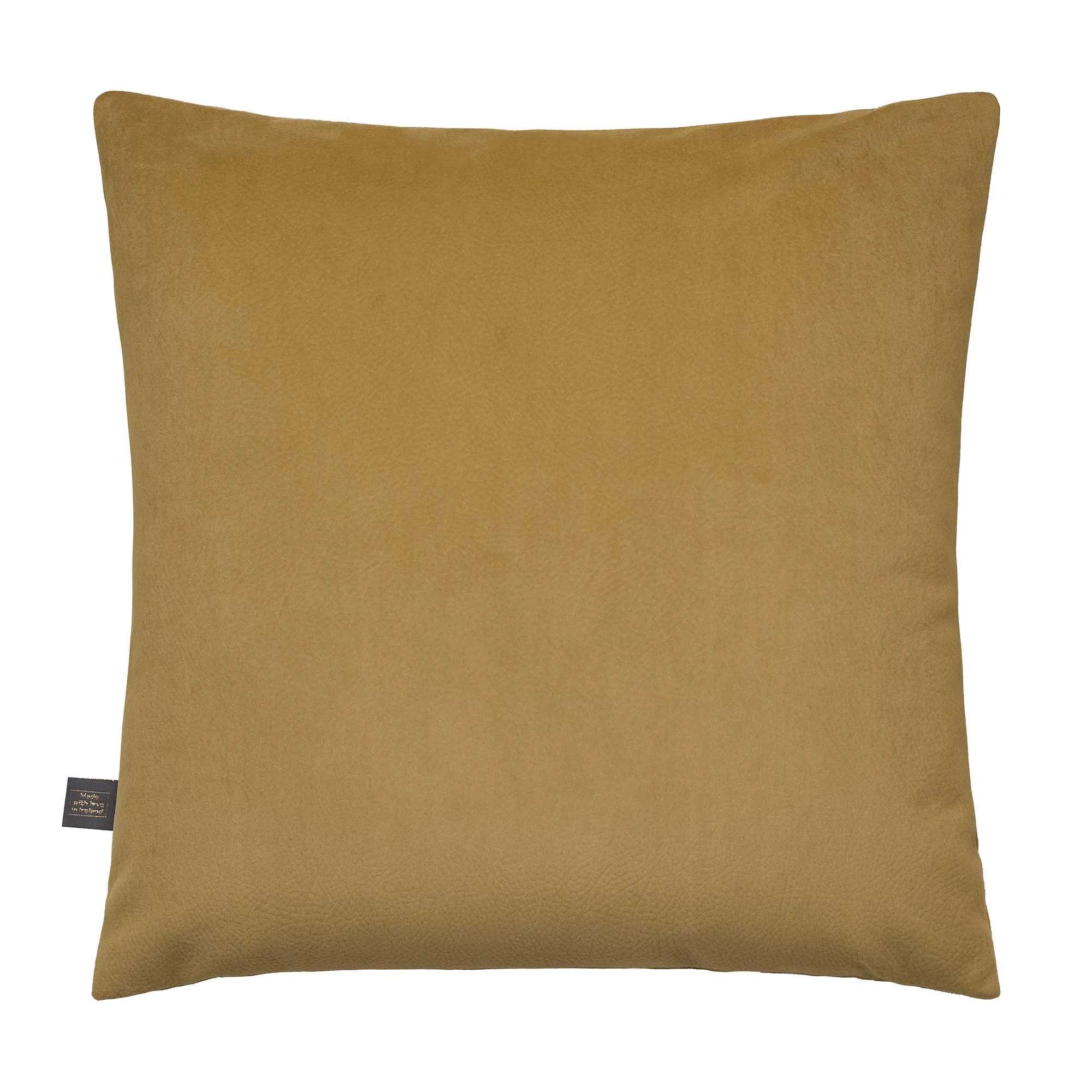 Square Faux Suede Cushion - Yellow, Polyester