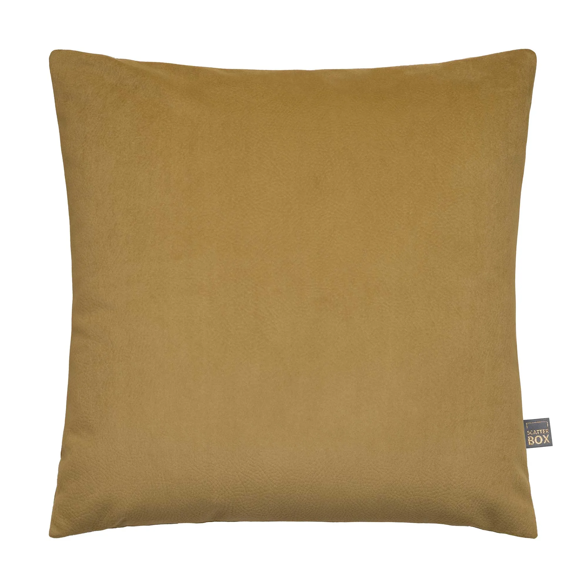 Square Faux Suede Cushion - Yellow, Polyester