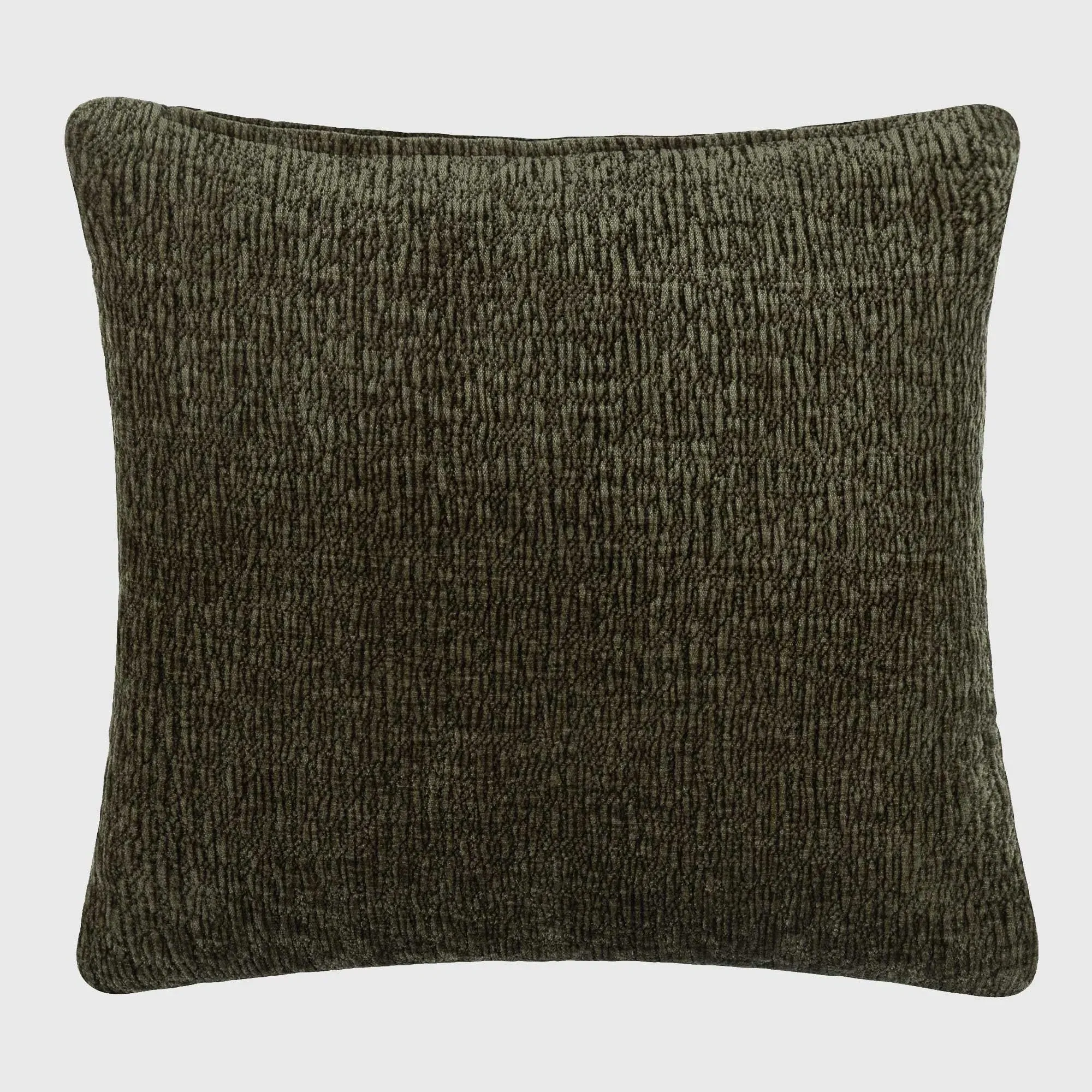 Square Ruffle Cushion - Green, Velvet