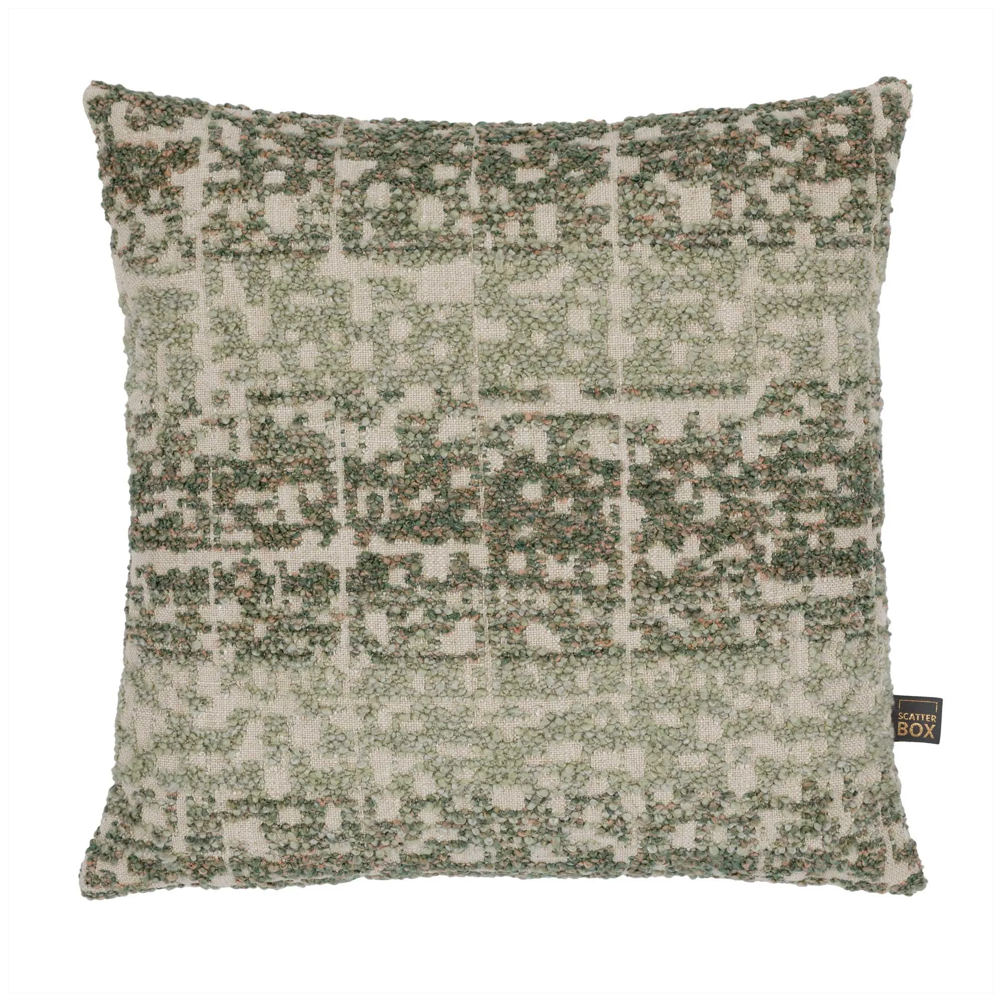 Square Textured Cushion - Green image
