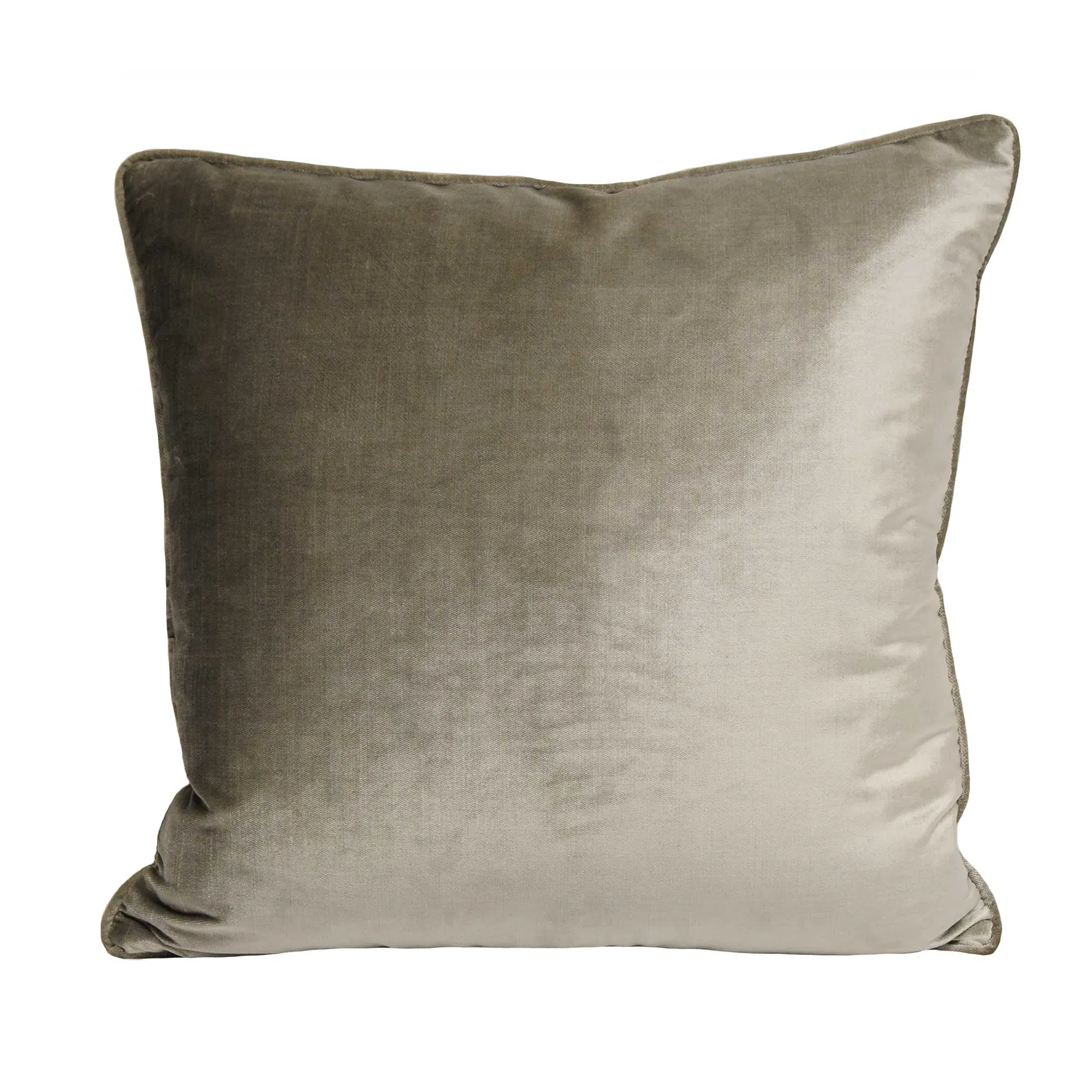 Square Velvet Cushion - Taupe, Polyester image