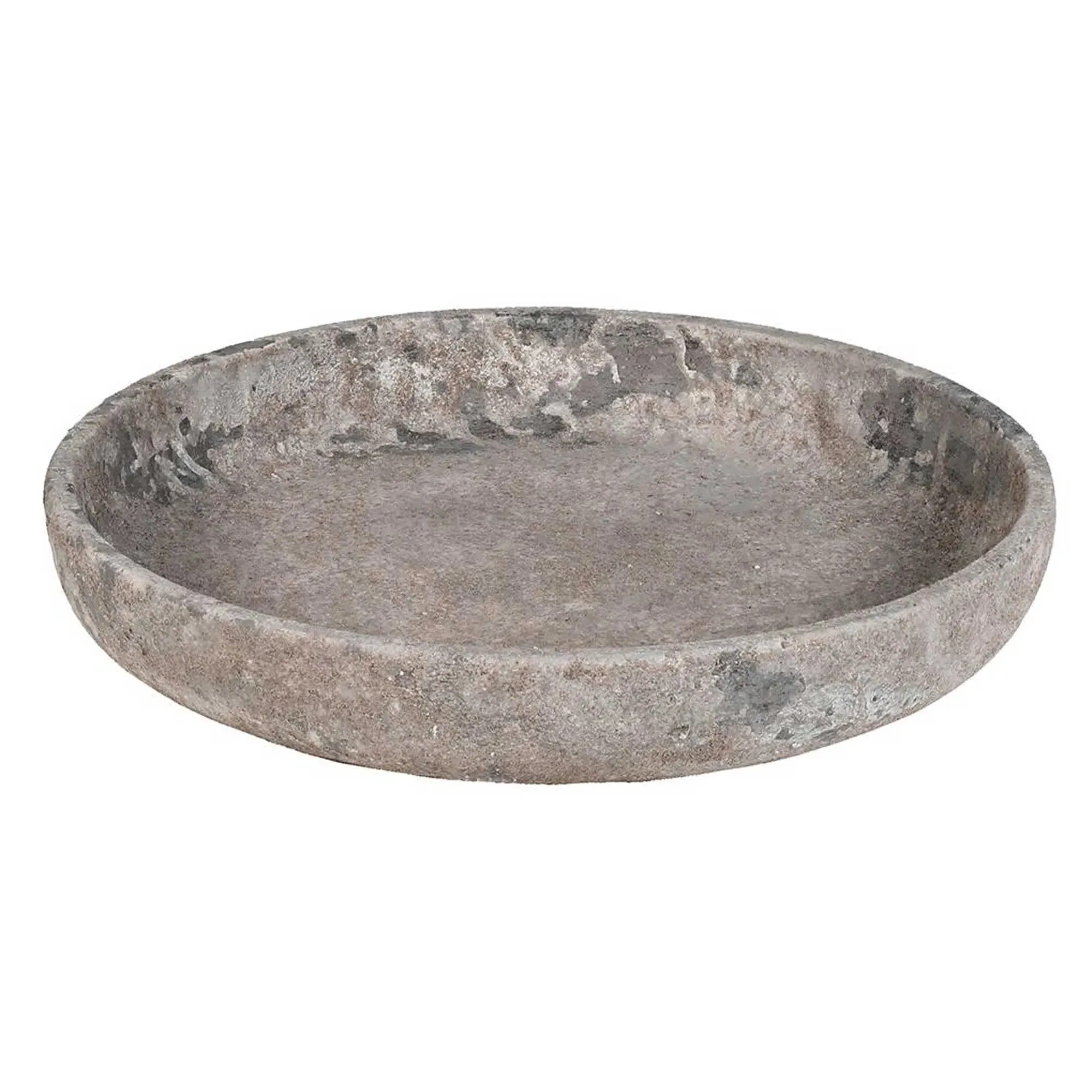 Stone Effect Distressed Bowl - Neutral, Cement image