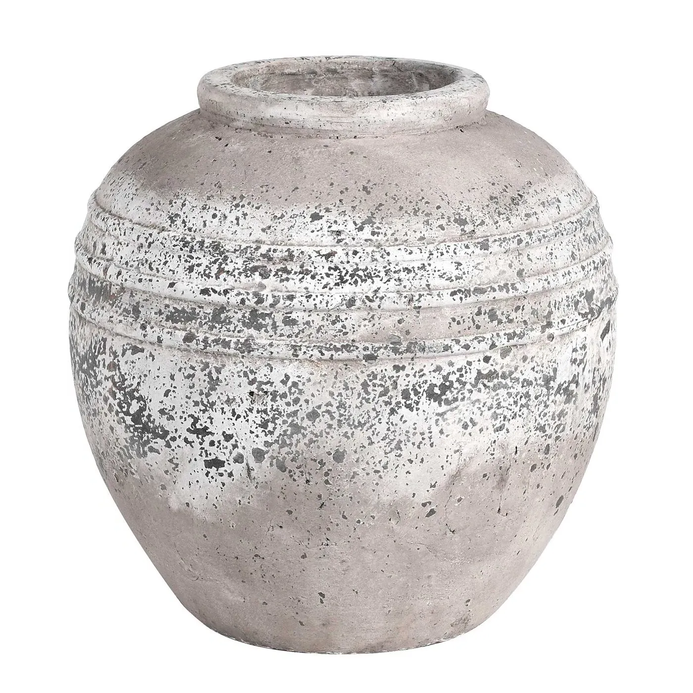 Stone Effect Round Vase - Ceramic