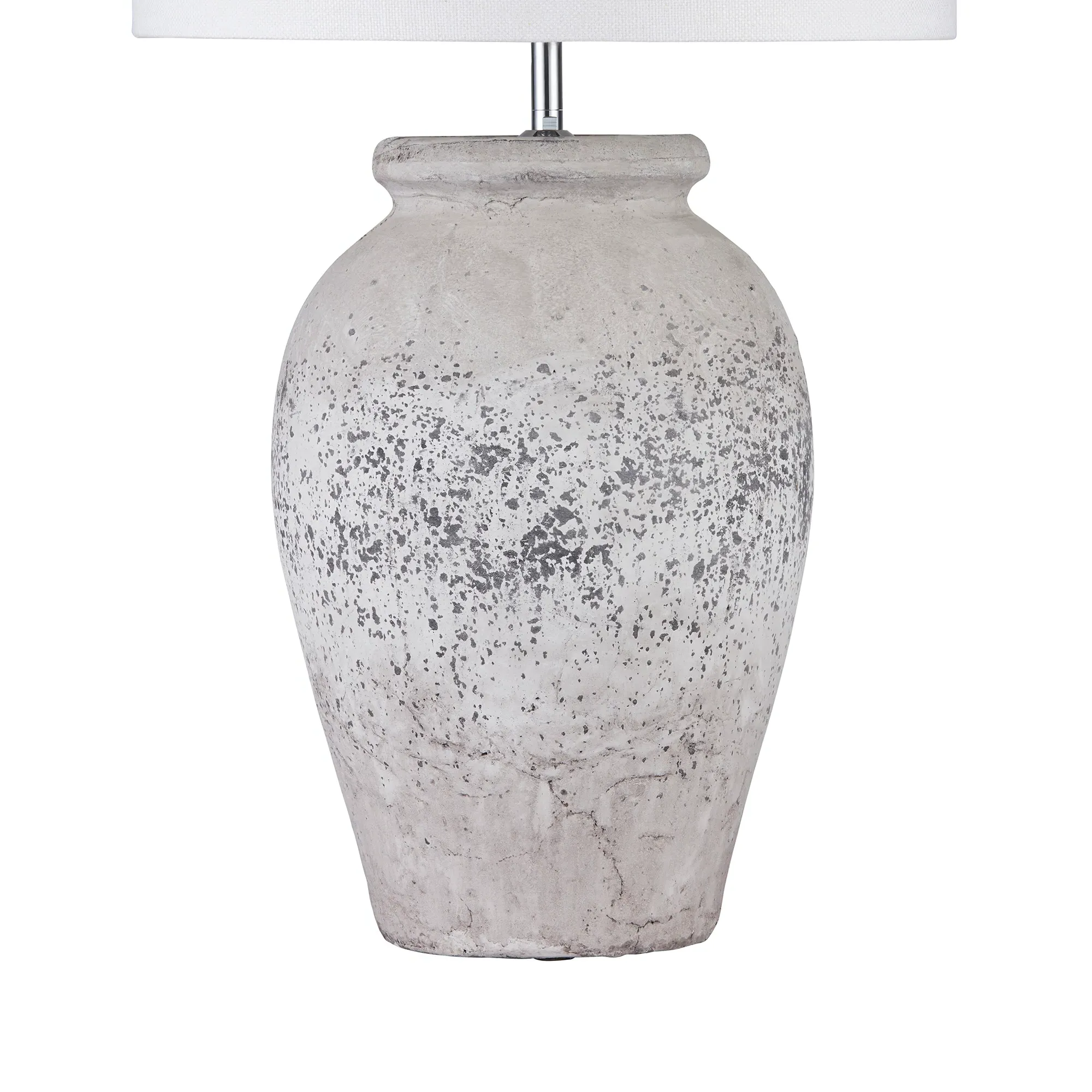 Stone Effect Table Lamp - Neutral, Ceramic