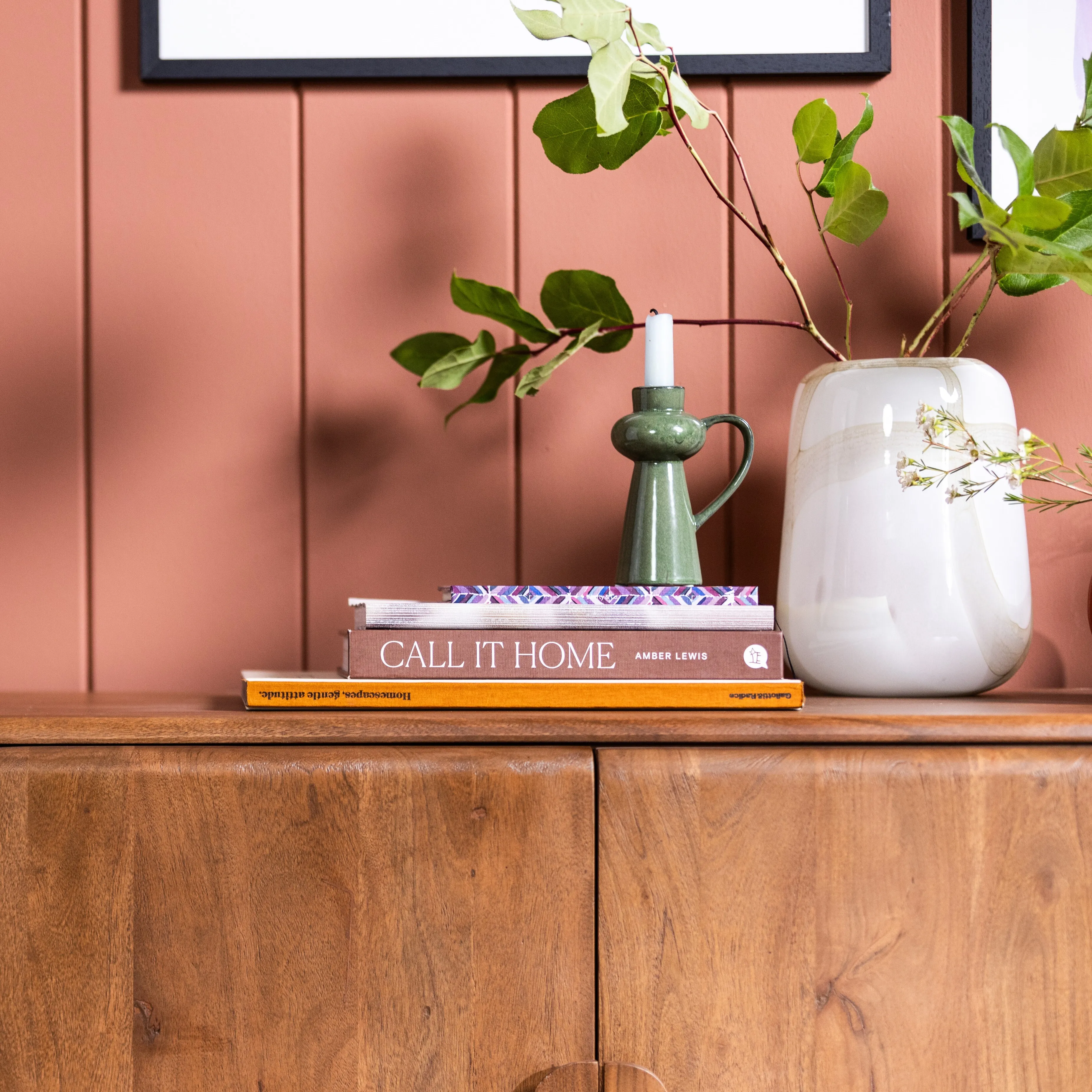 Stoneware Candle Holder - Green