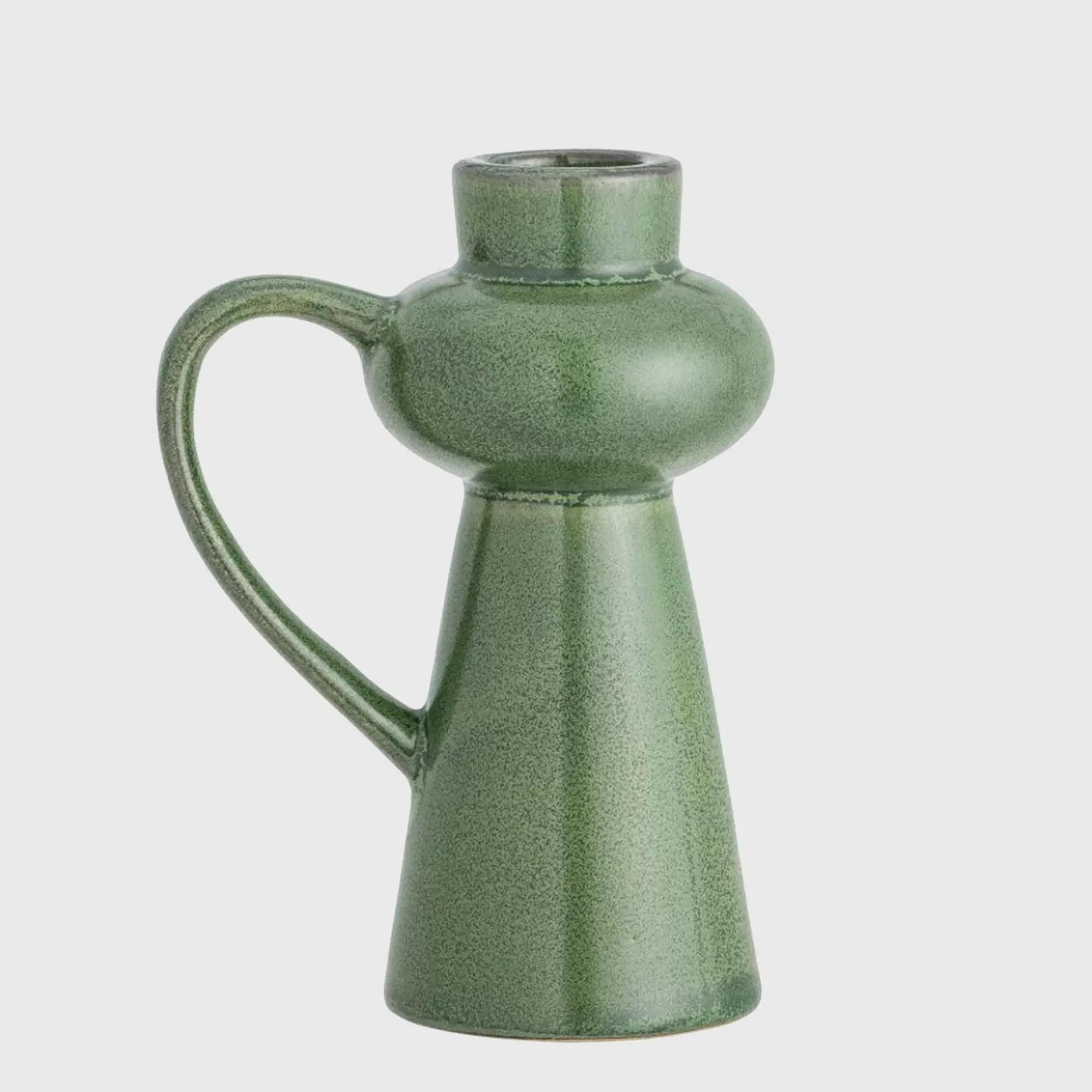 Stoneware Candle Holder - Green image