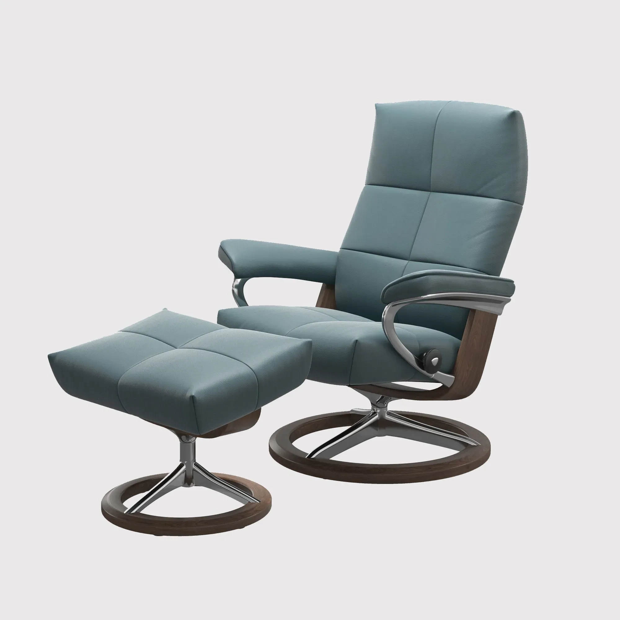 Stressless David Large Signature Recliner Chair & Footstool - Leather