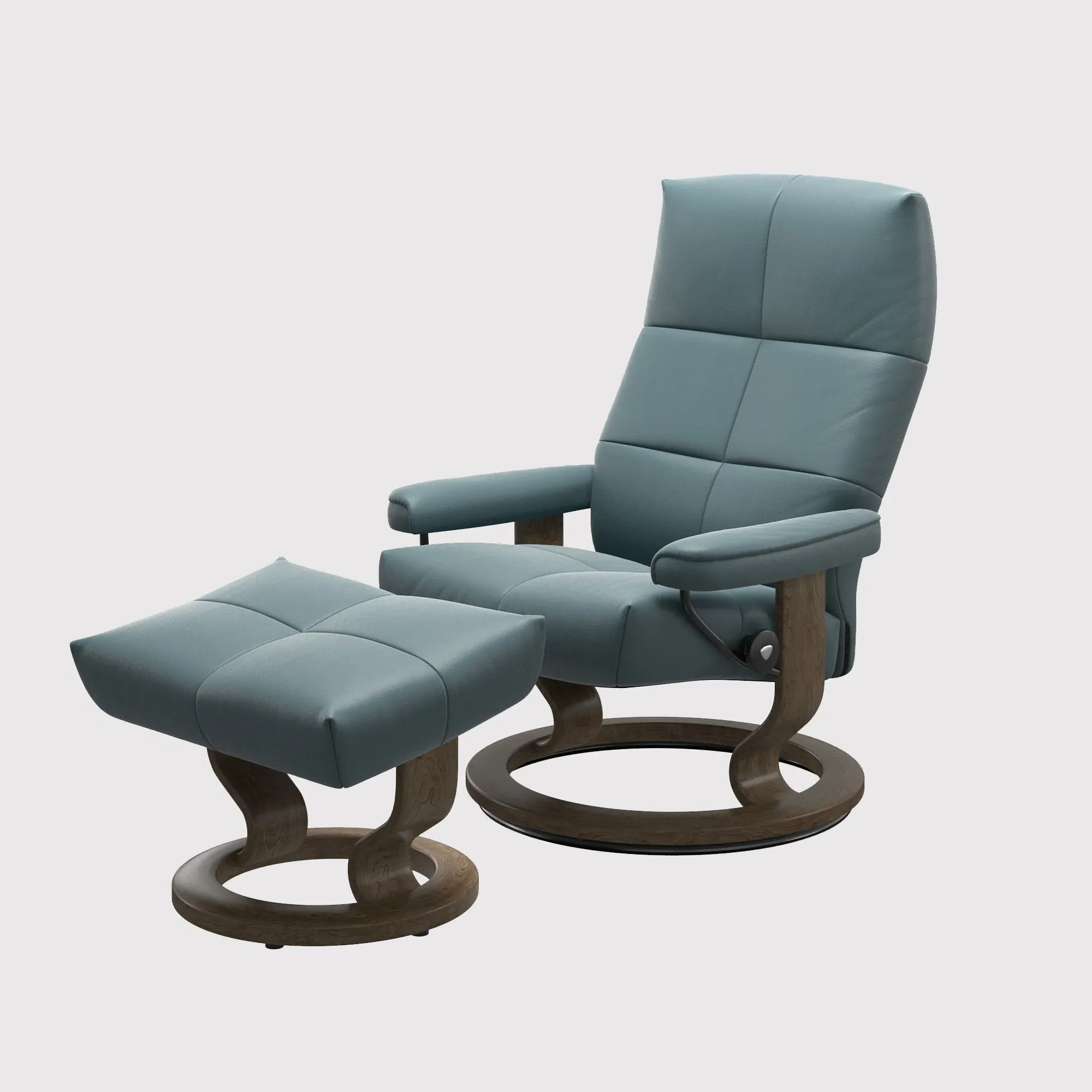 Stressless David Medium Recliner Chair & Footstool - Leather