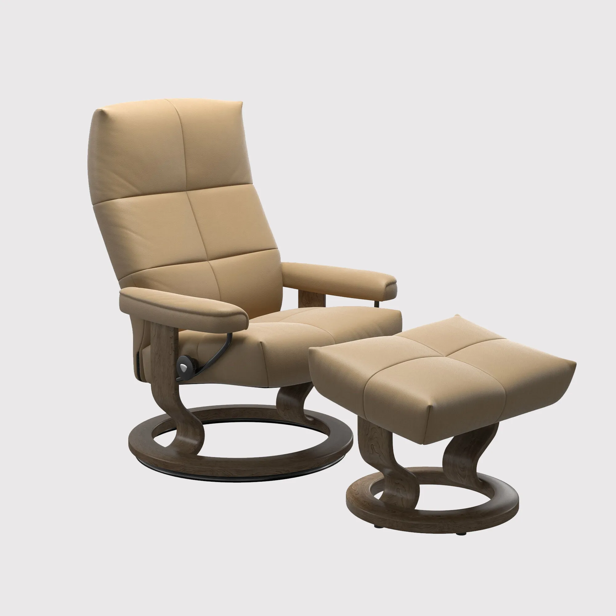 Stressless David Medium Recliner Chair & Footstool - Leather