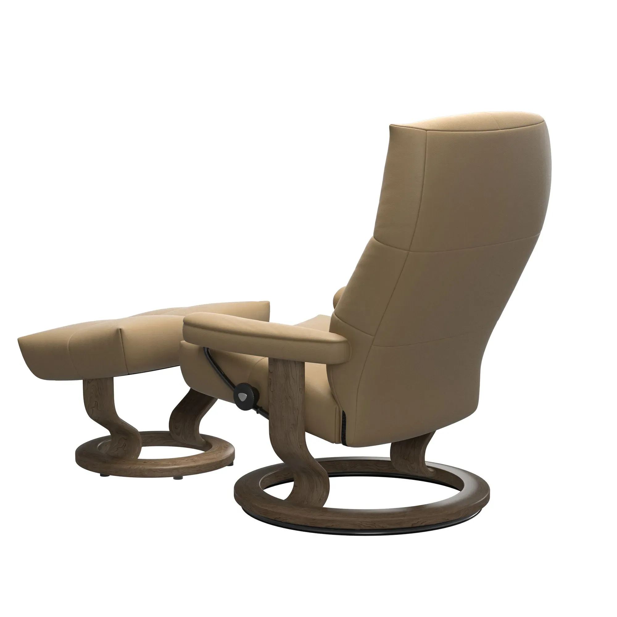 Stressless David Small Classic Recliner Chair & Footstool - Leather