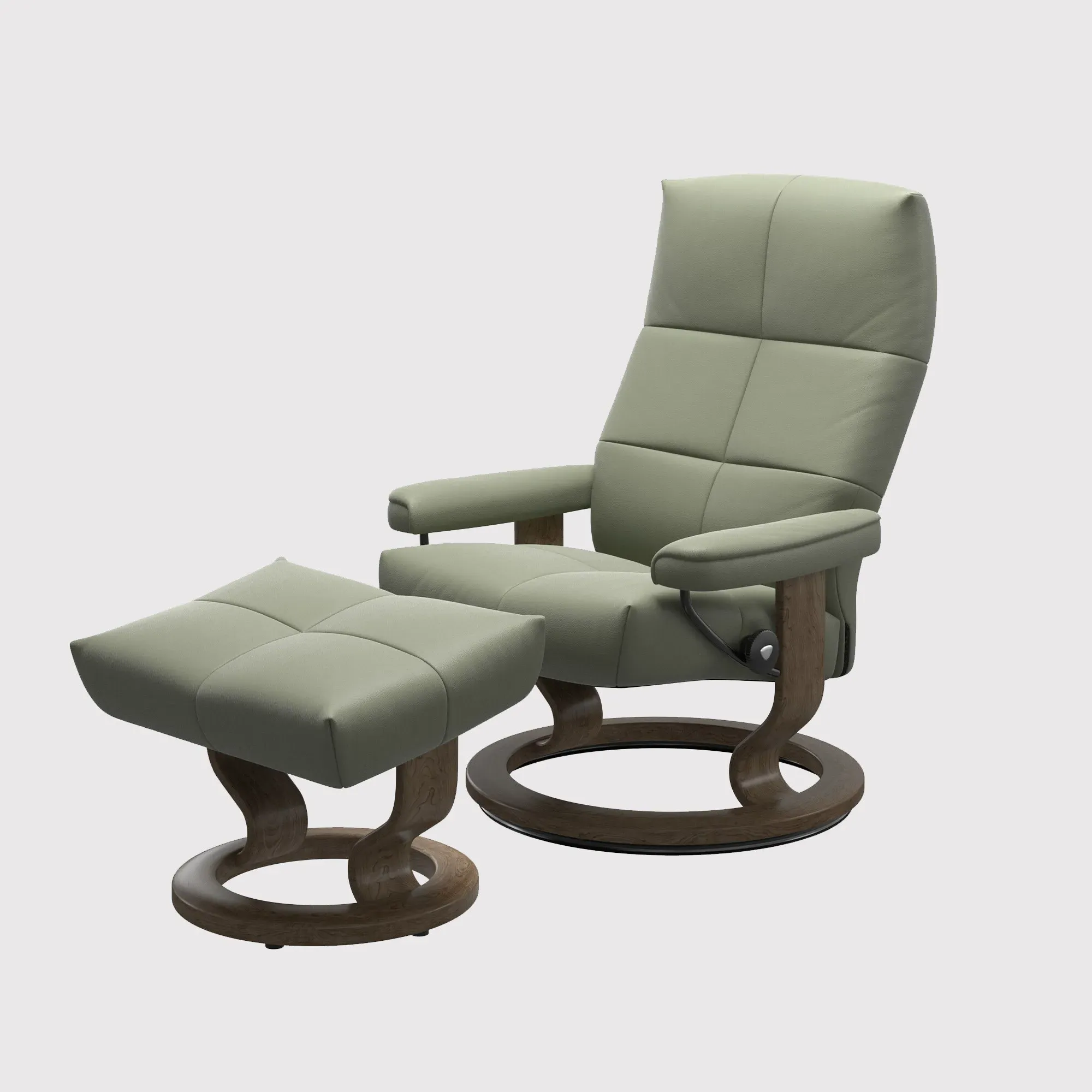 Stressless David Small Recliner Chair & Footstool - Leather