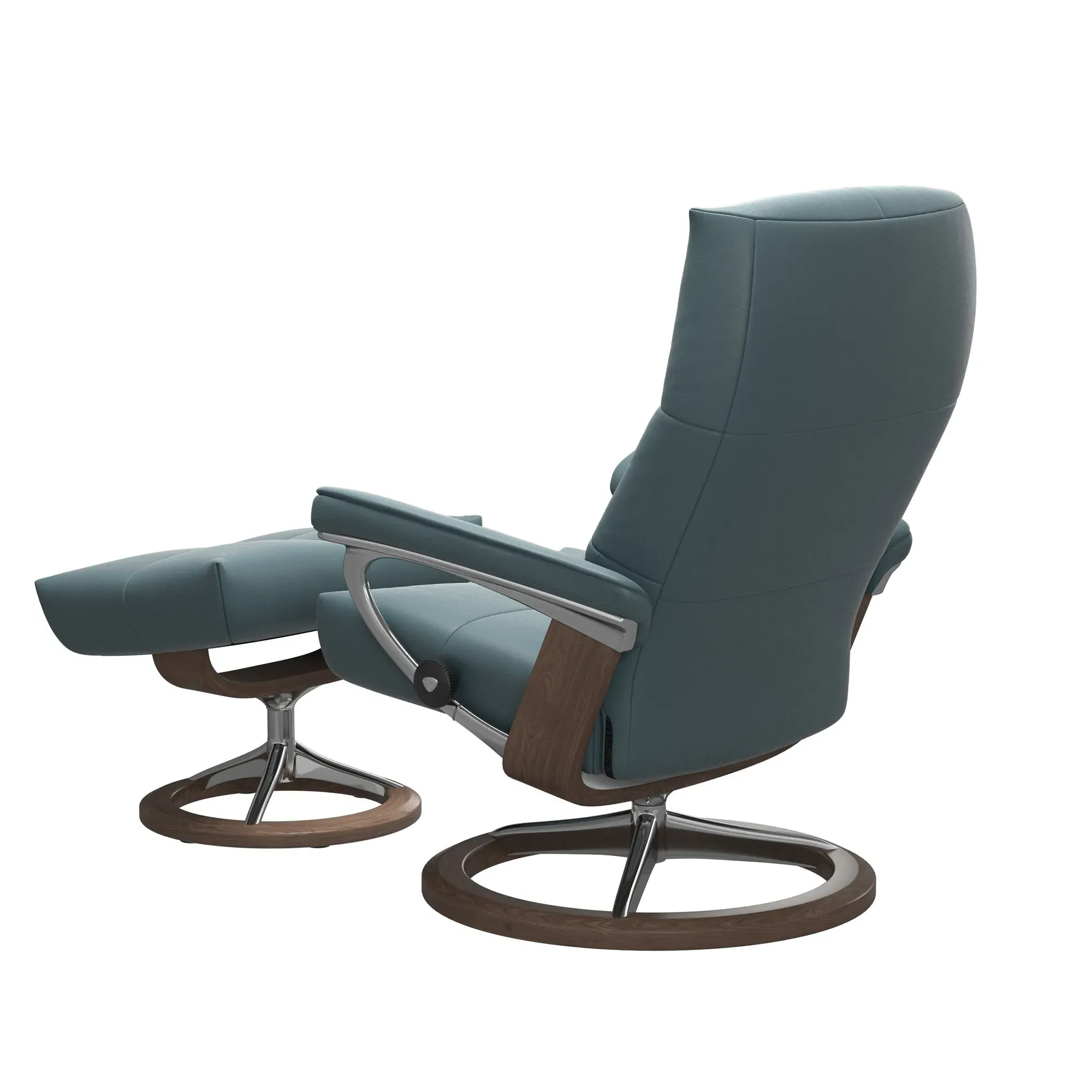 Stressless David Small Signature Recliner Chair & Footstool - Leather