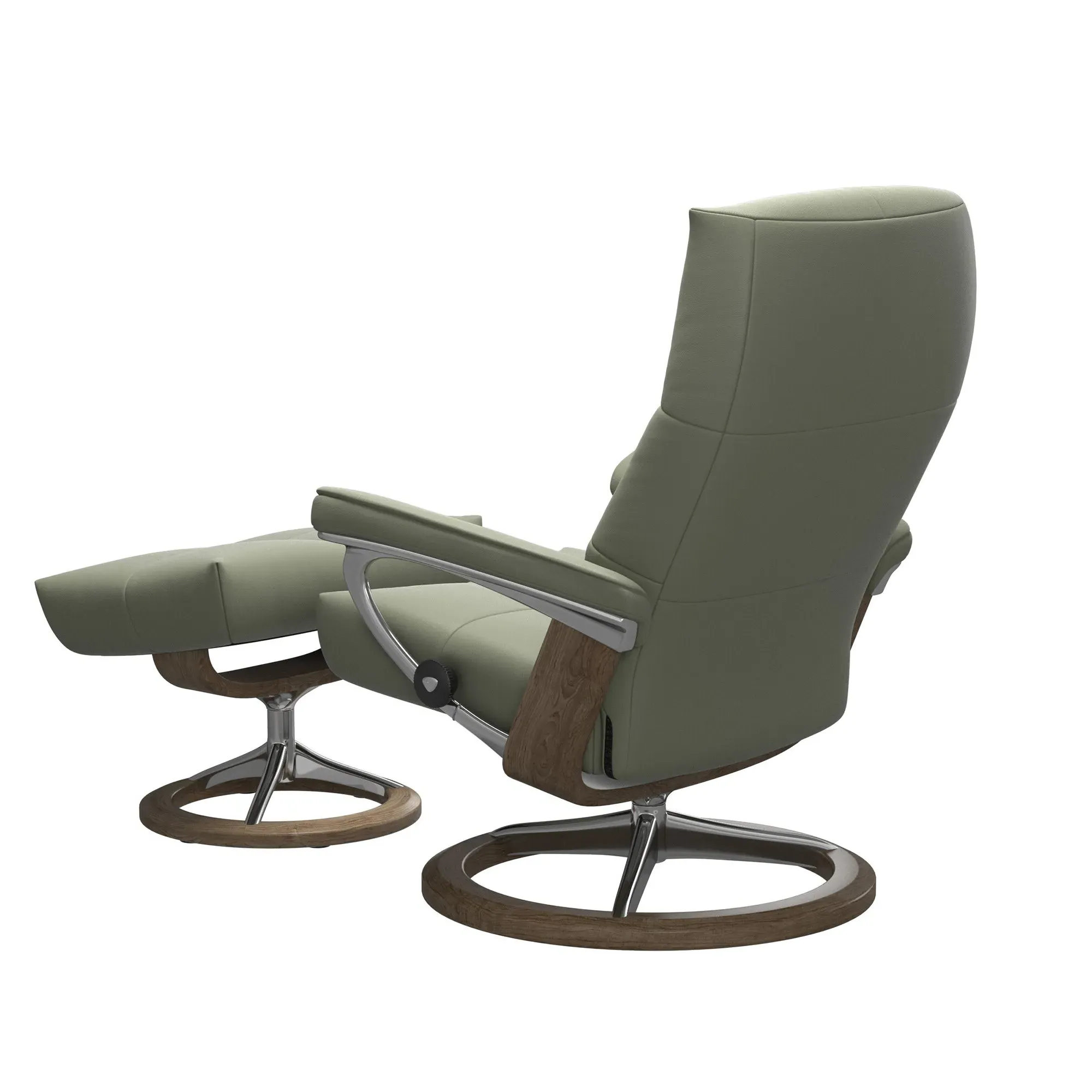 Stressless David Small Signature Recliner Chair & Footstool - Leather