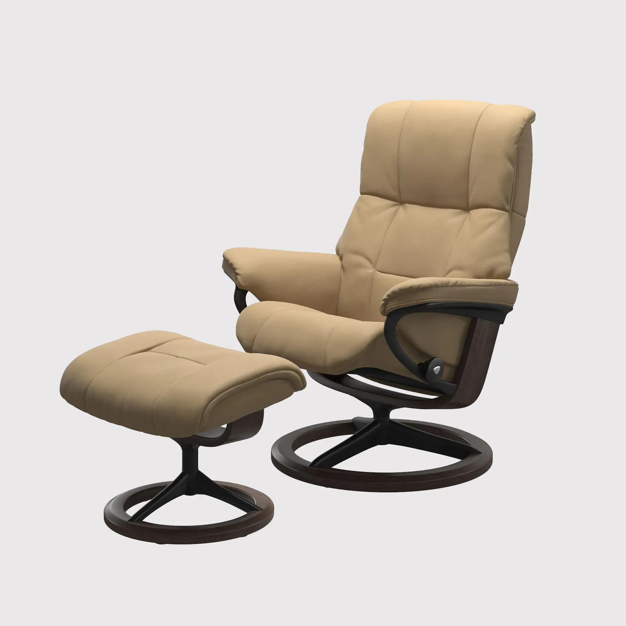Stressless Mayfair Medium Signature Recliner Chair & Footstool - Leather