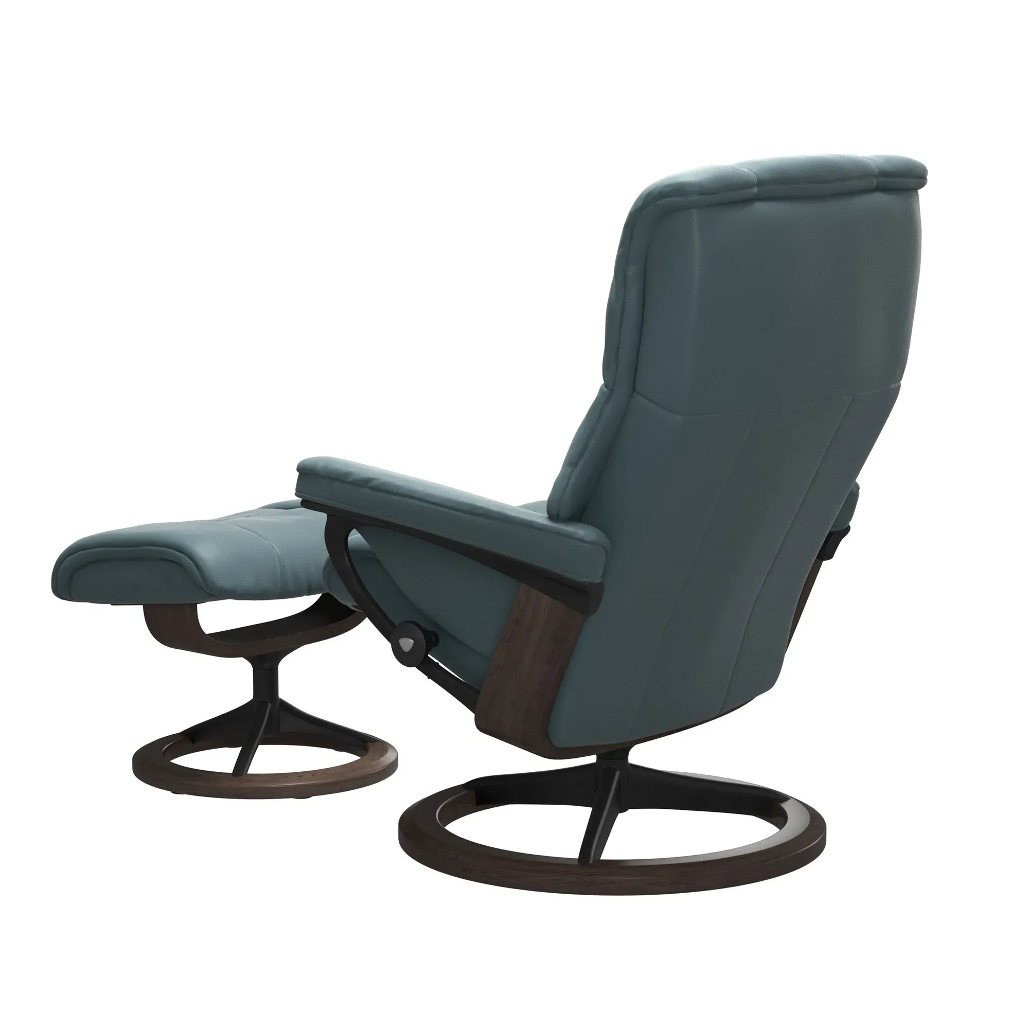 Stressless Mayfair Medium Signature Recliner Chair & Footstool - Leather