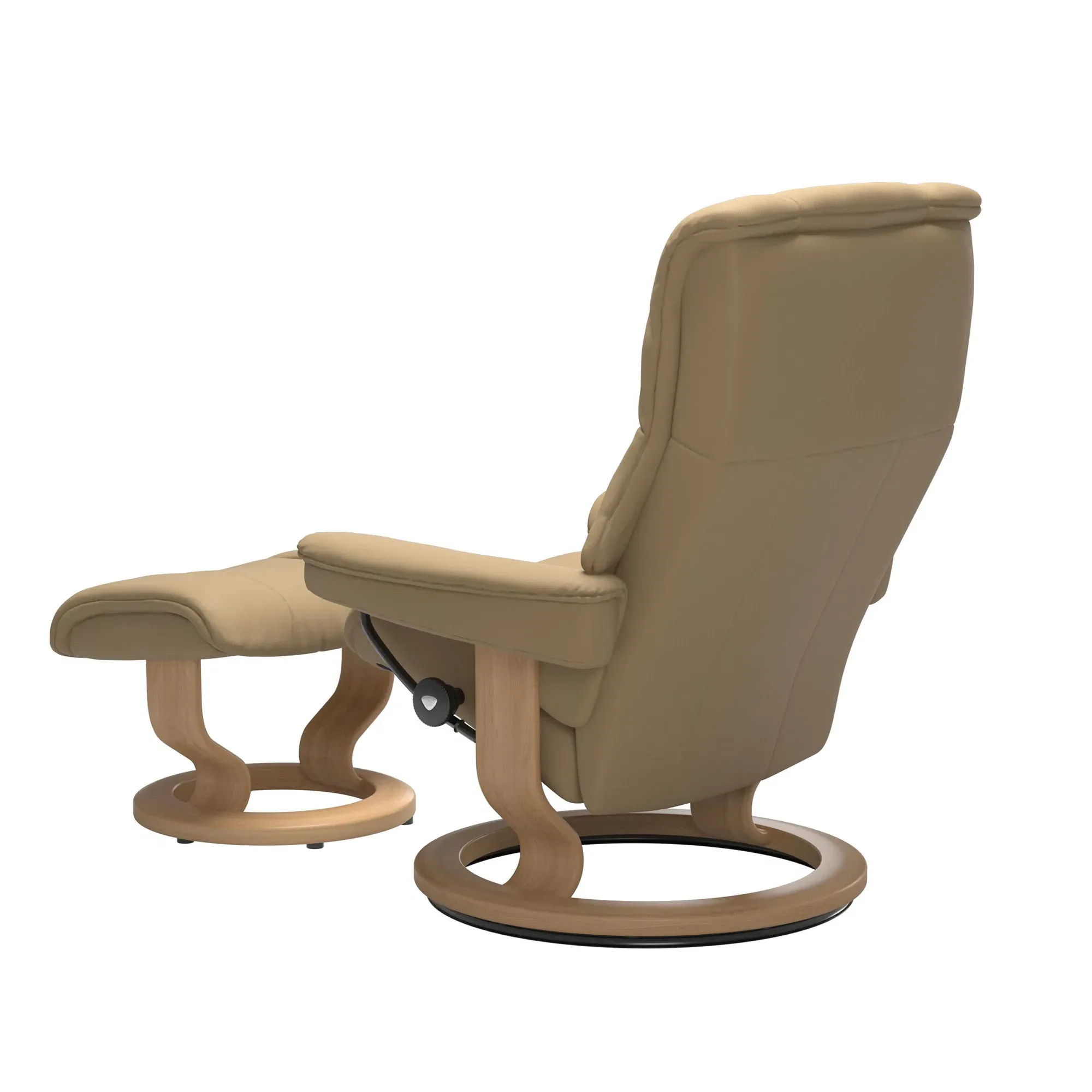 Stressless Mayfair Small Classic Recliner Chair & Footstool - Leather