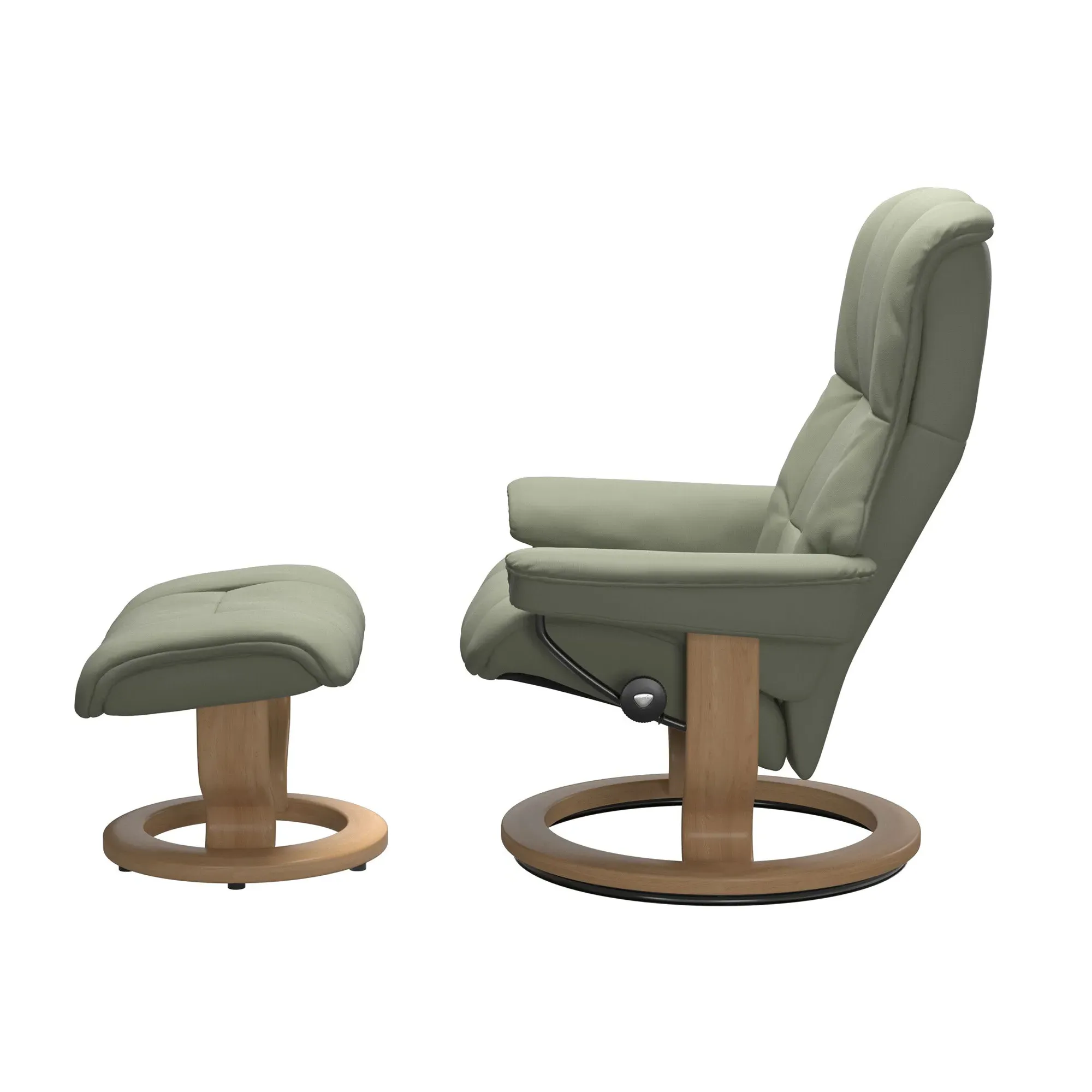 Stressless Mayfair Small Recliner Chair & Footstool - Leather