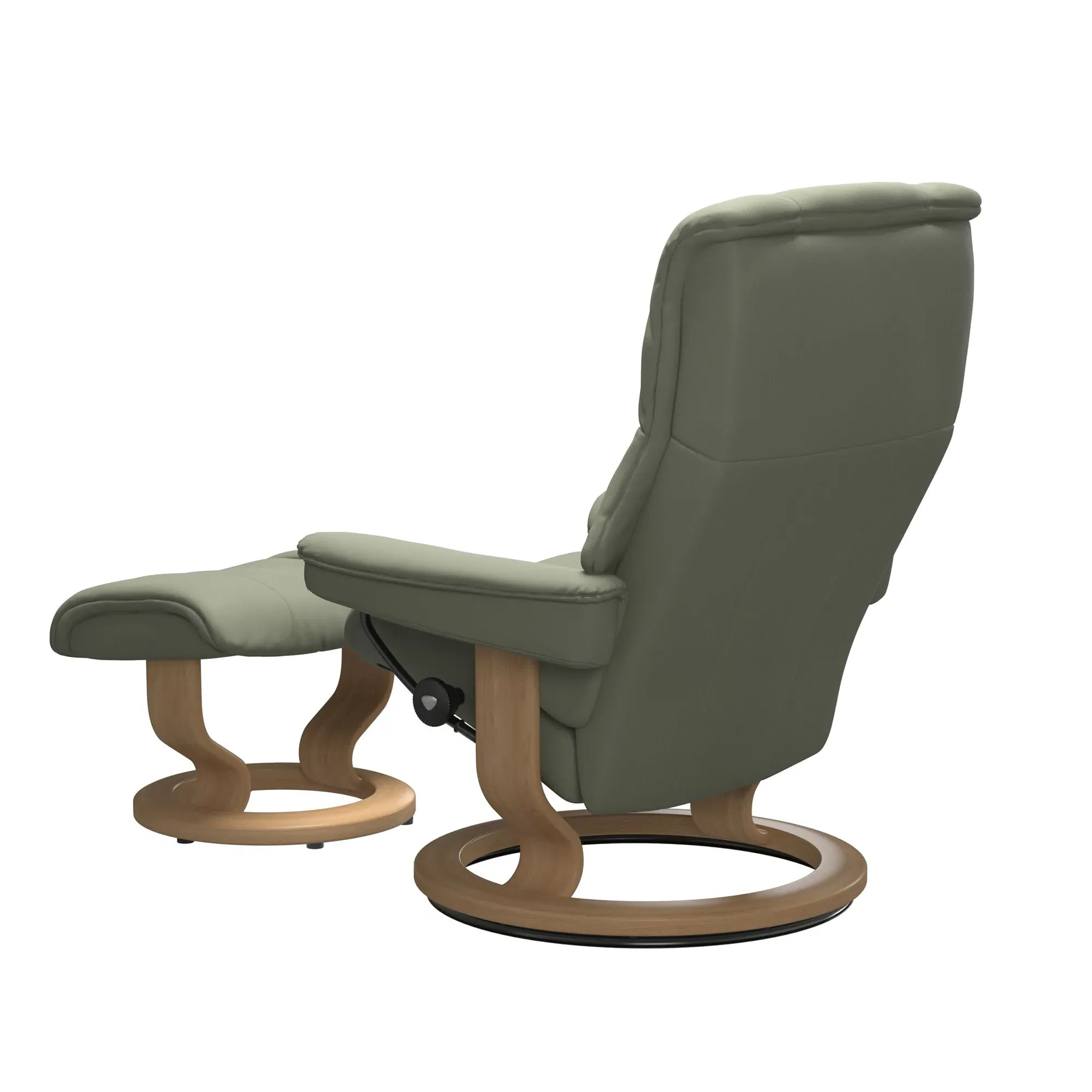 Stressless Mayfair Small Recliner Chair & Footstool - Leather