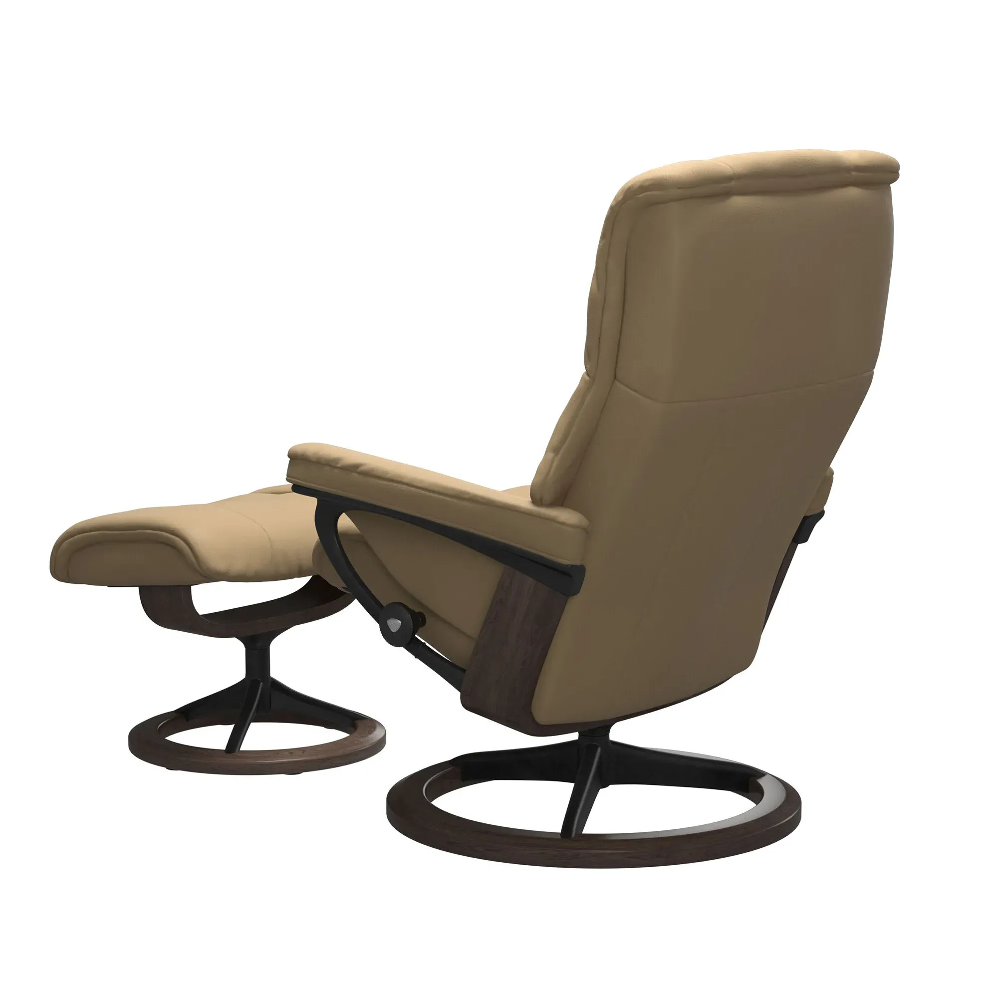 Stressless Mayfair Small Signature Recliner Chair & Footstool - Leather