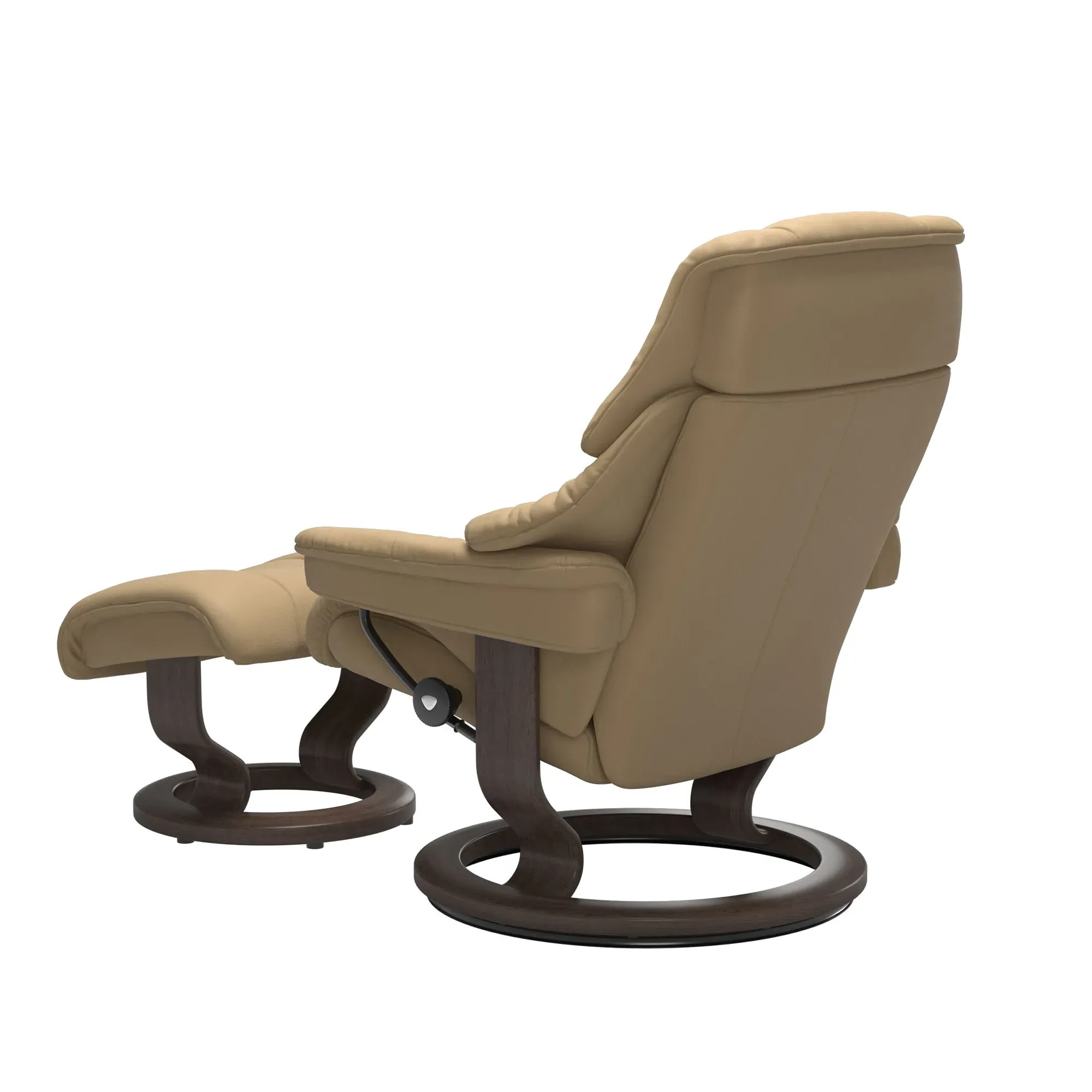 Stressless Reno Medium Classic Recliner Chair & Footstool - Leather